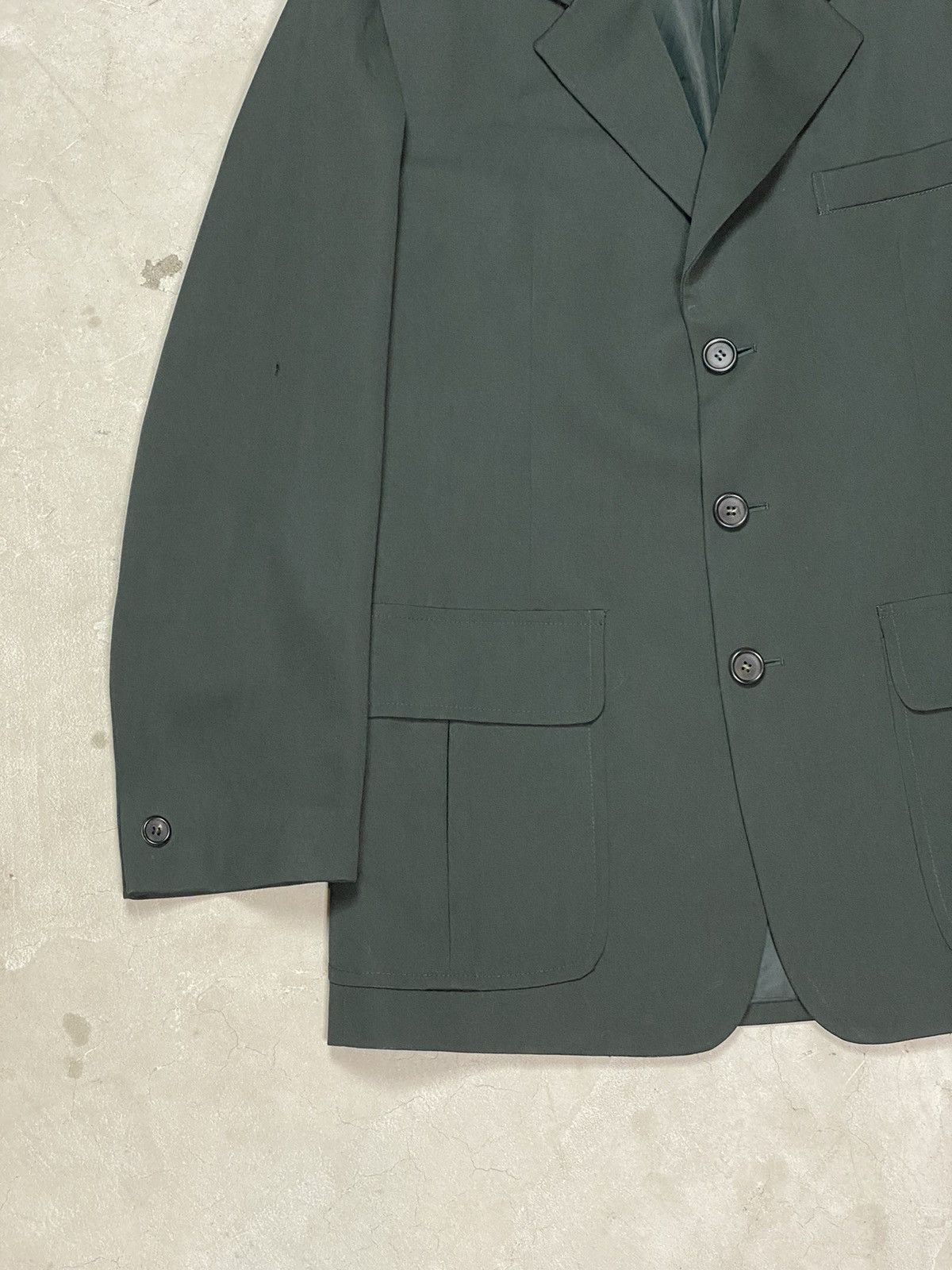 Yohji Yamamoto 80’s YYPH Insanely Rare Green Wool Gab Military Blazer Size US M / EU 48-50 / 2 - 5 Thumbnail