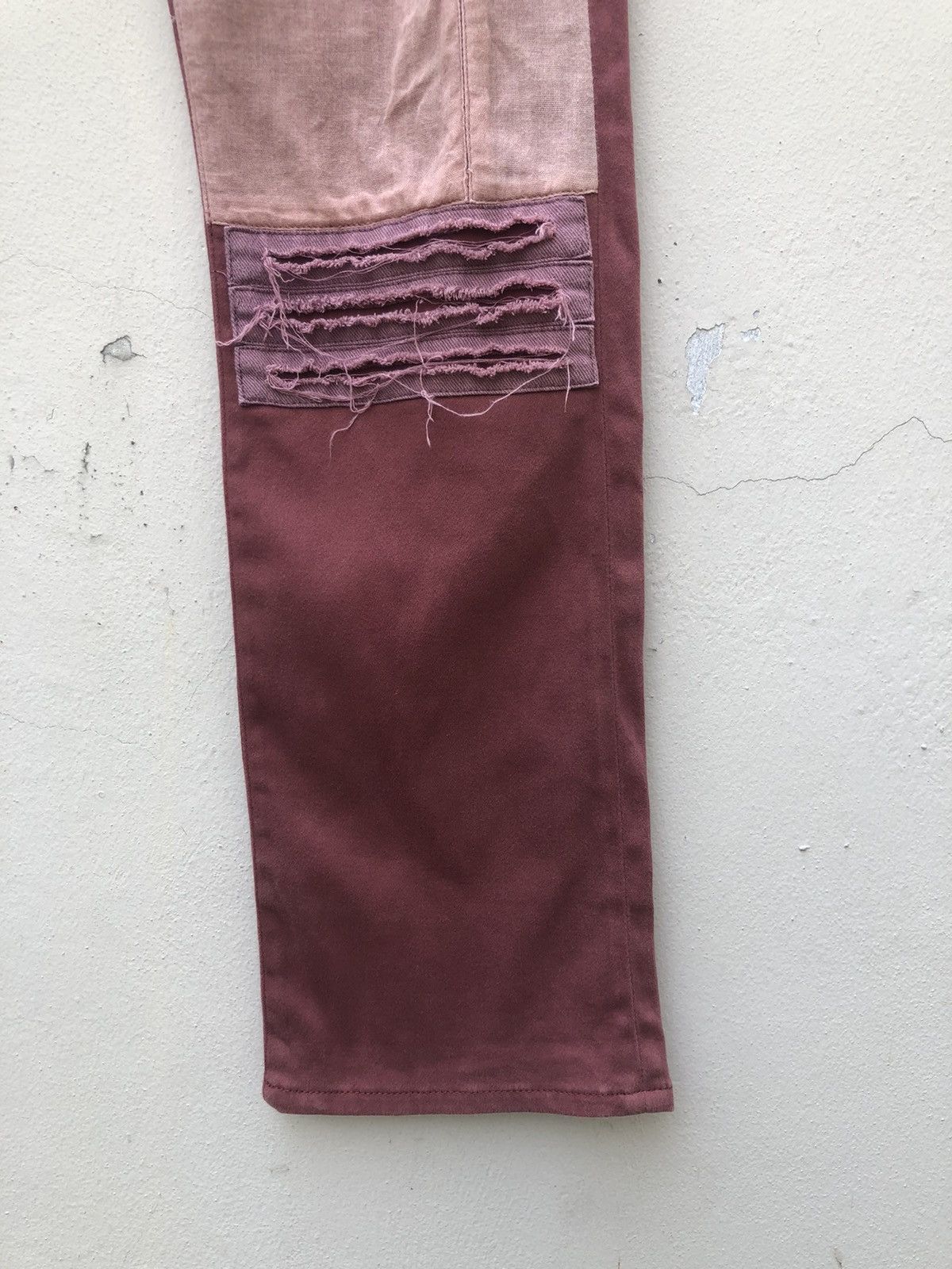 Aldies Aldies Japan Rips Distressed Patchwork Pant Size US 31 - 9 Thumbnail