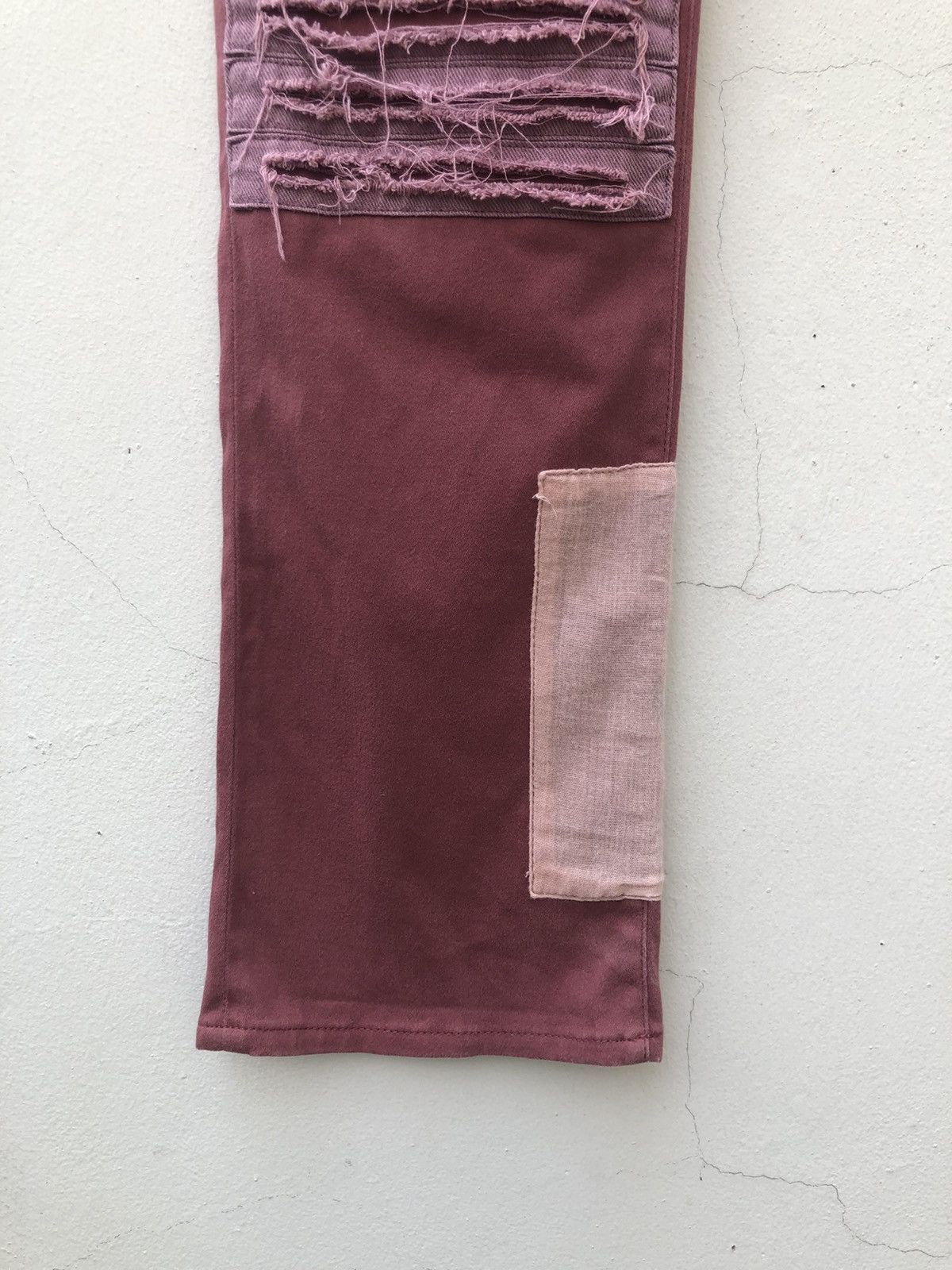 Aldies Aldies Japan Rips Distressed Patchwork Pant Size US 31 - 6 Thumbnail