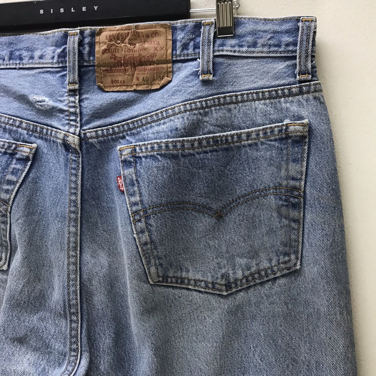 Levi's Vintage 80s Levis 501xx Distress Dirty Nice Faded USA Size US 38 / EU 54 - 13 Thumbnail