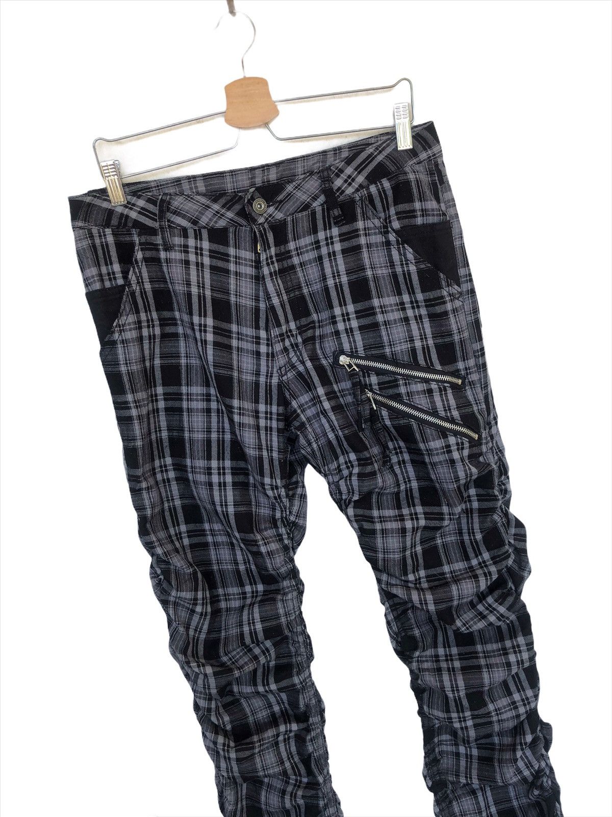 BERNINGS SHO DOPE🔥🇯🇵 Style Multi Zipper Bondage Pleats Leg Pants Size US 32 / EU 48 - 2 Thumbnail