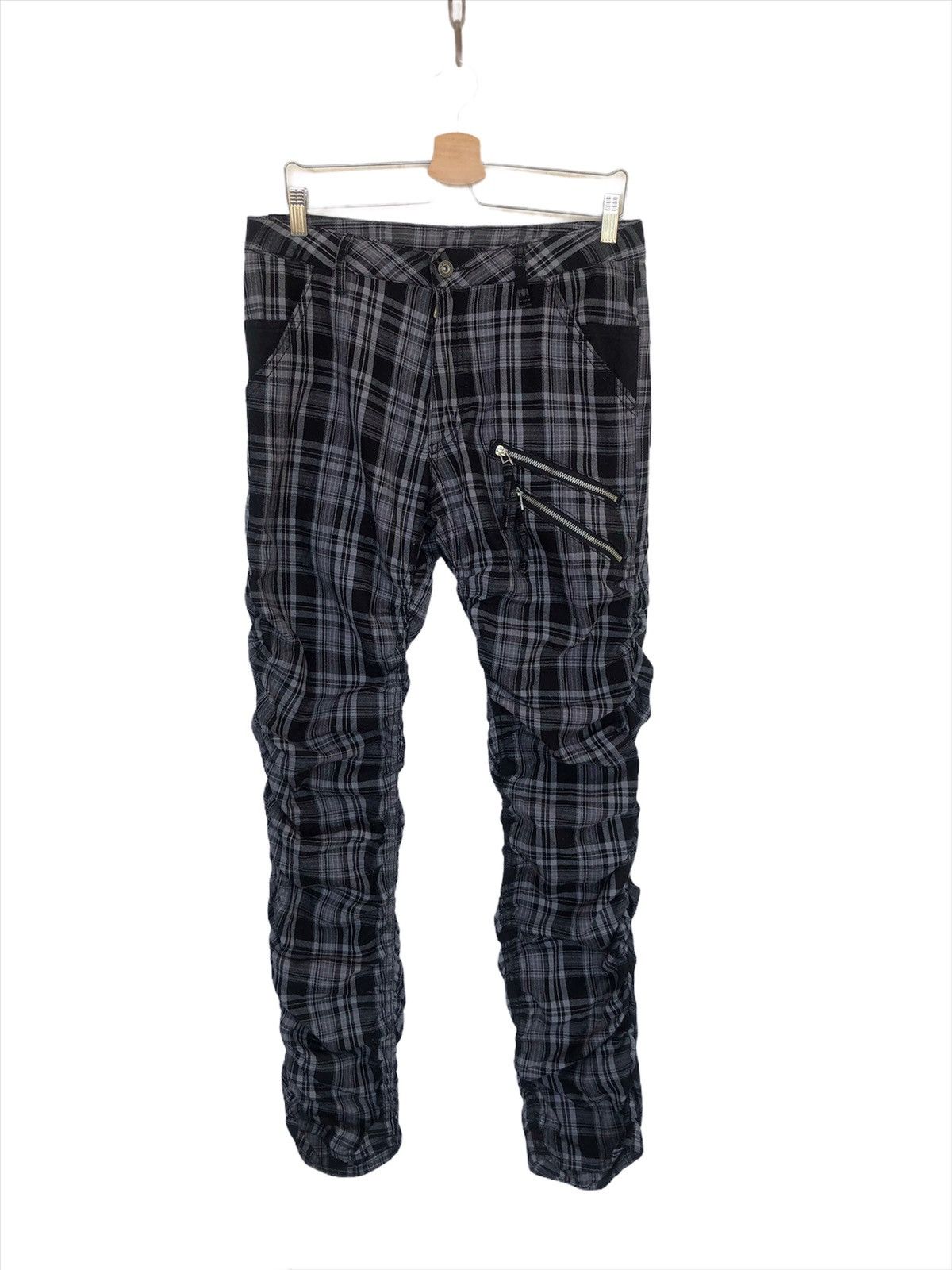 BERNINGS SHO DOPE🔥🇯🇵 Style Multi Zipper Bondage Pleats Leg Pants Size US 32 / EU 48 - 1 Thumbnail