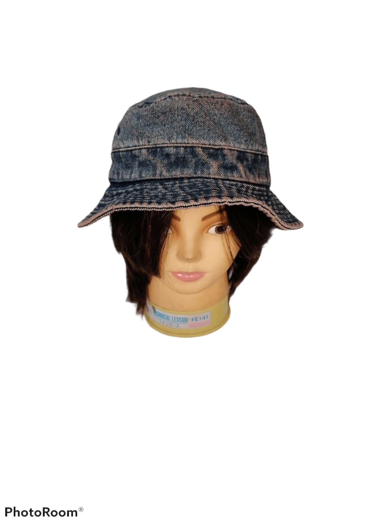 Distressed Blue Denim Bucket Hat
