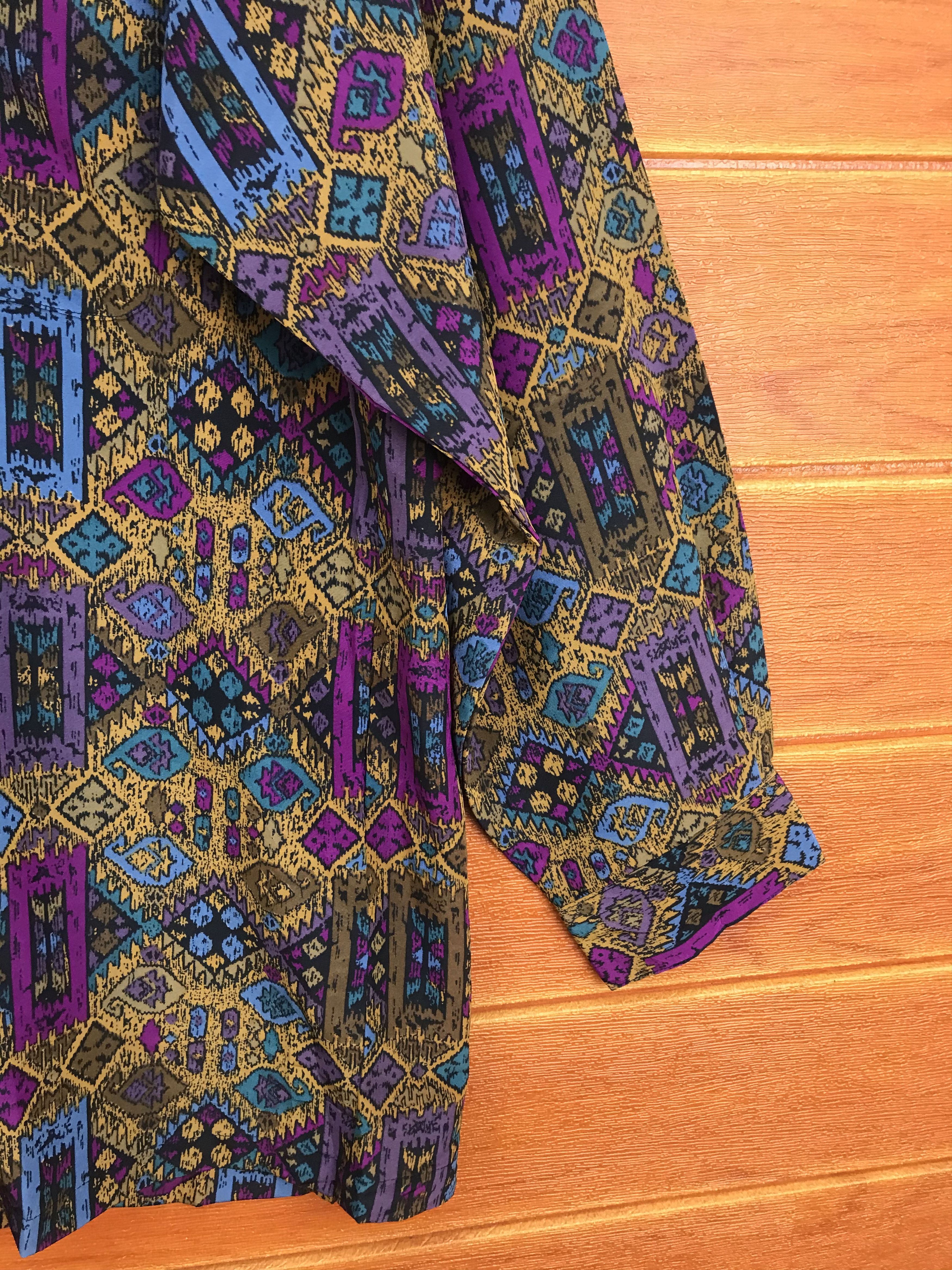 Carlo Palazzi Vintage CARLO PALAZZI Digital Print Native Tribe Shirt Size US M / EU 48-50 / 2 - 5 Thumbnail