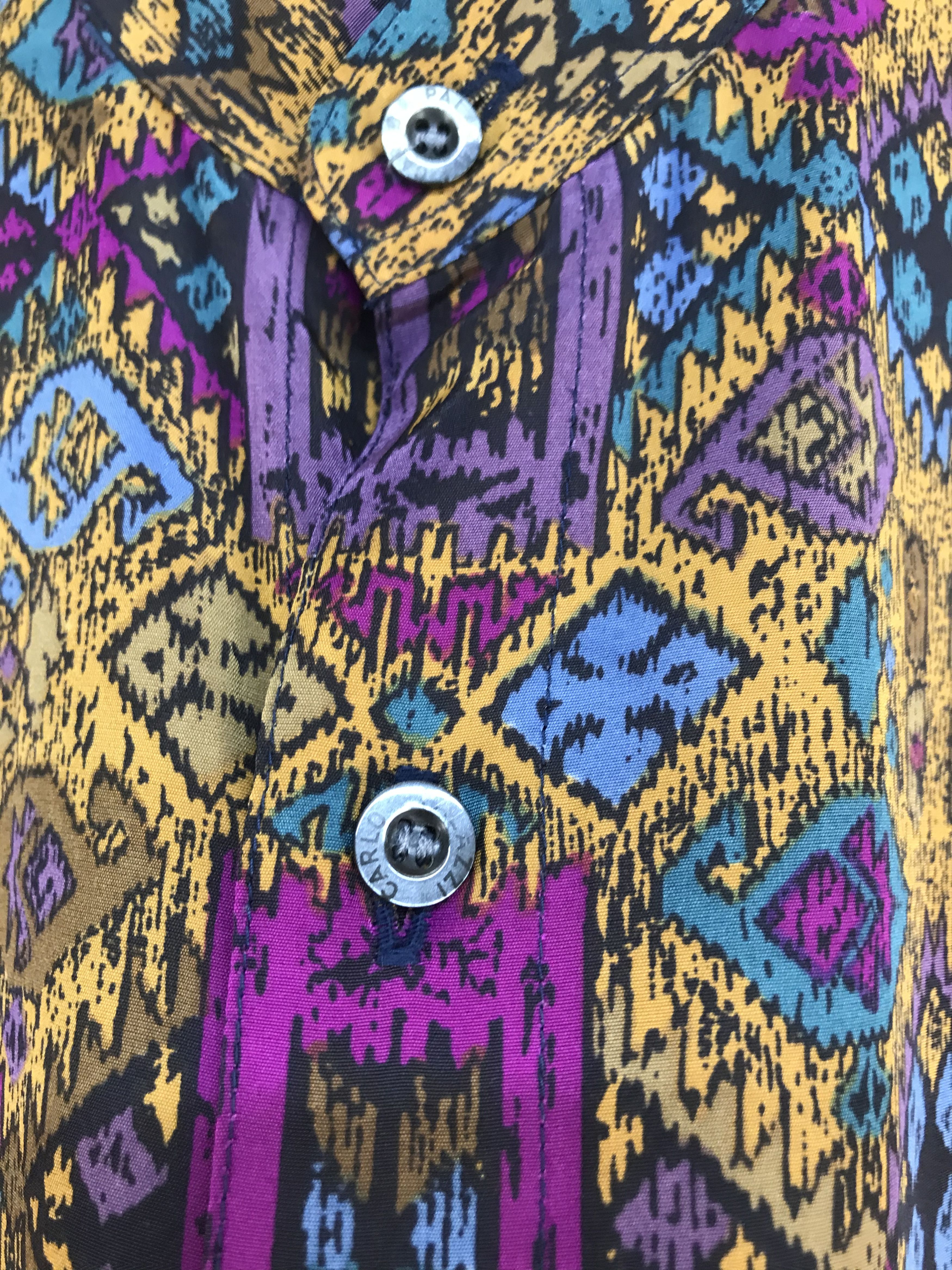 Carlo Palazzi Vintage CARLO PALAZZI Digital Print Native Tribe Shirt Size US M / EU 48-50 / 2 - 8 Thumbnail