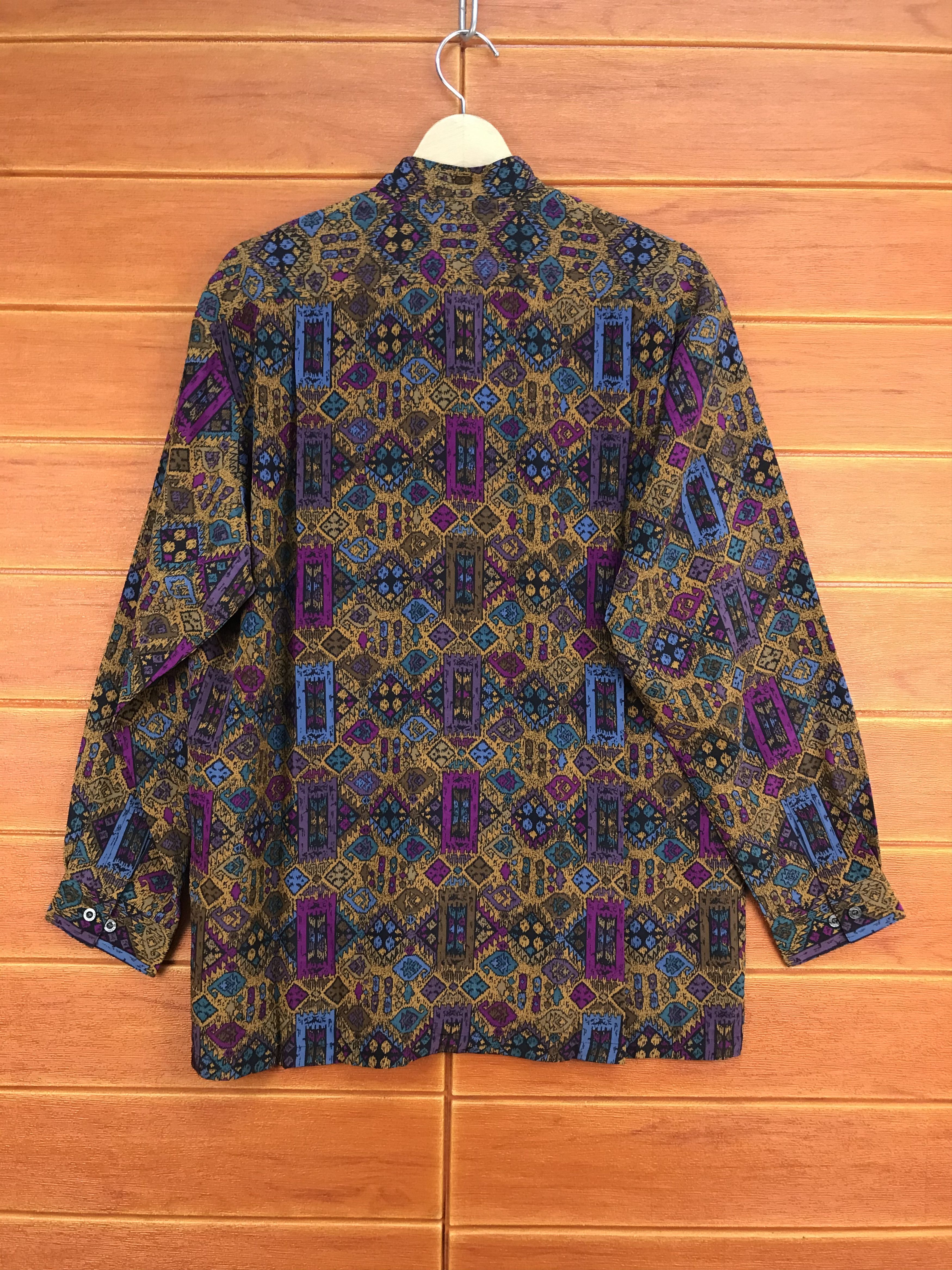 Carlo Palazzi Vintage CARLO PALAZZI Digital Print Native Tribe Shirt Size US M / EU 48-50 / 2 - 9 Thumbnail