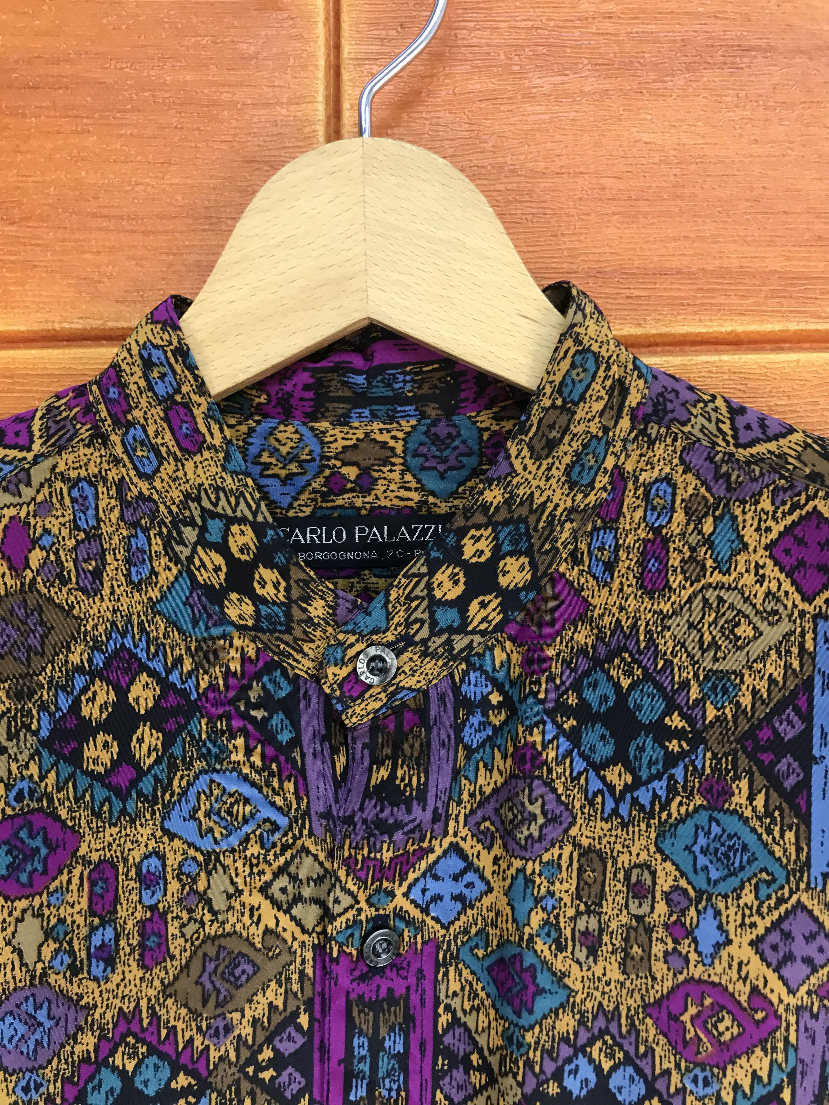 Carlo Palazzi Vintage CARLO PALAZZI Digital Print Native Tribe Shirt Size US M / EU 48-50 / 2 - 6 Thumbnail