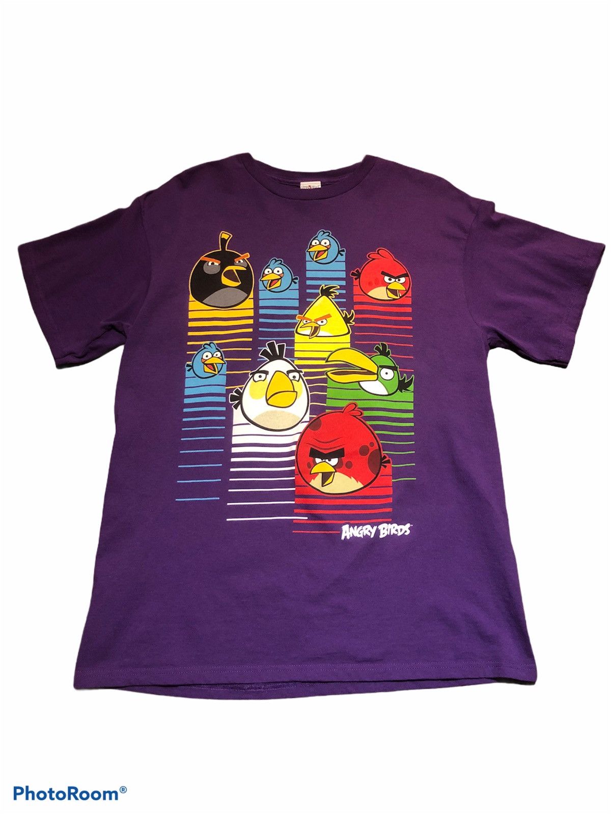 T-shirt Vintage Angry Birds Noir - Taille 3XL - Homme - Très Bon état