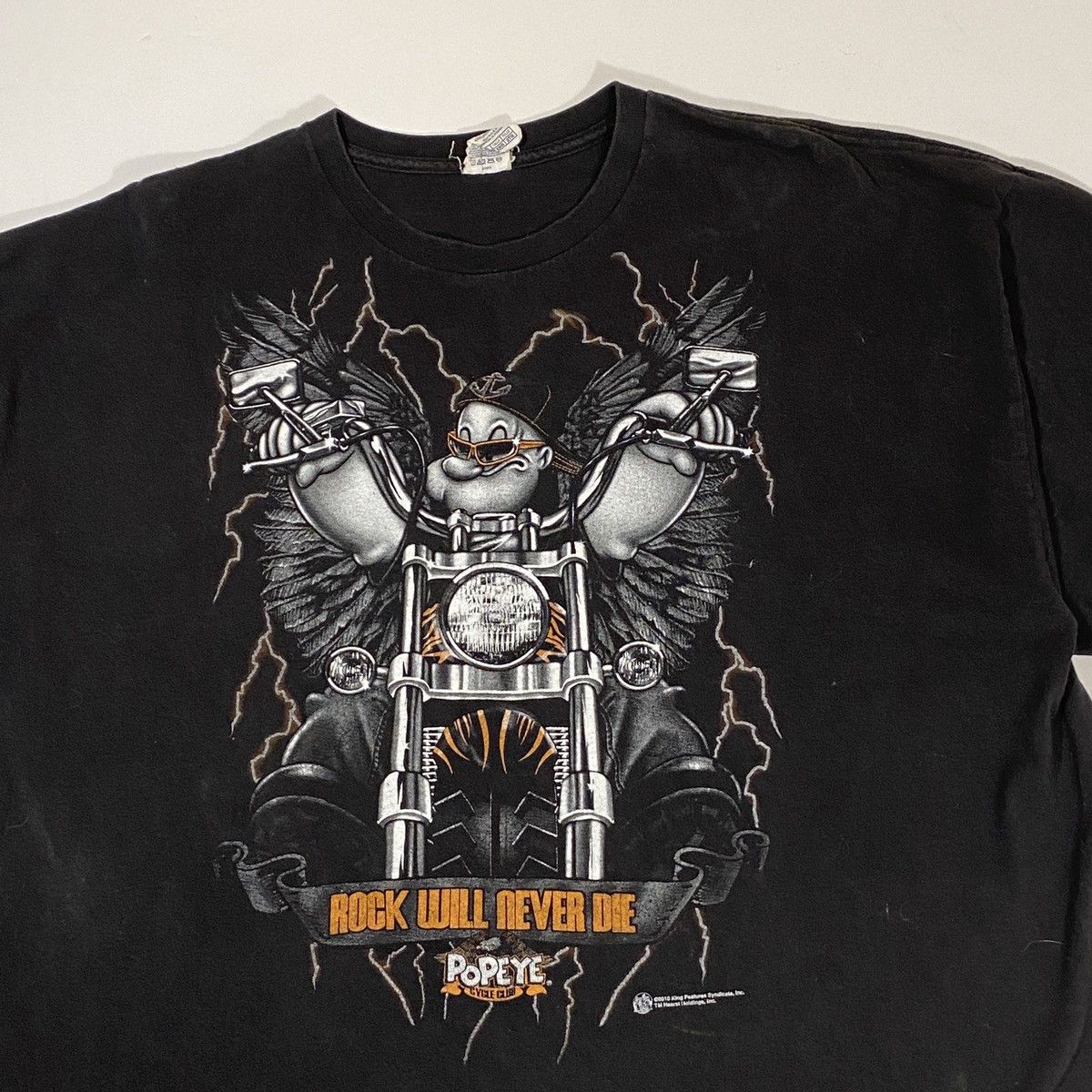 Harley Davidson Vintage Popeye Cycle Club Tee Size US XXL / EU 58 / 5 - 2 Thumbnail