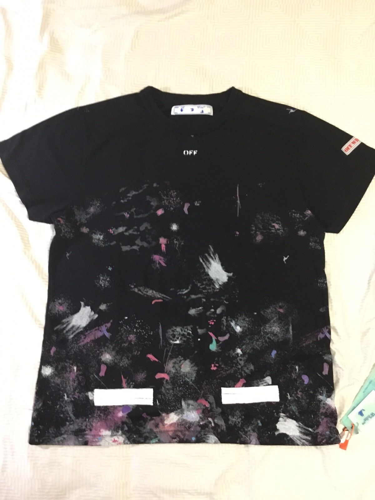 Off white galaxy tee sizing best sale