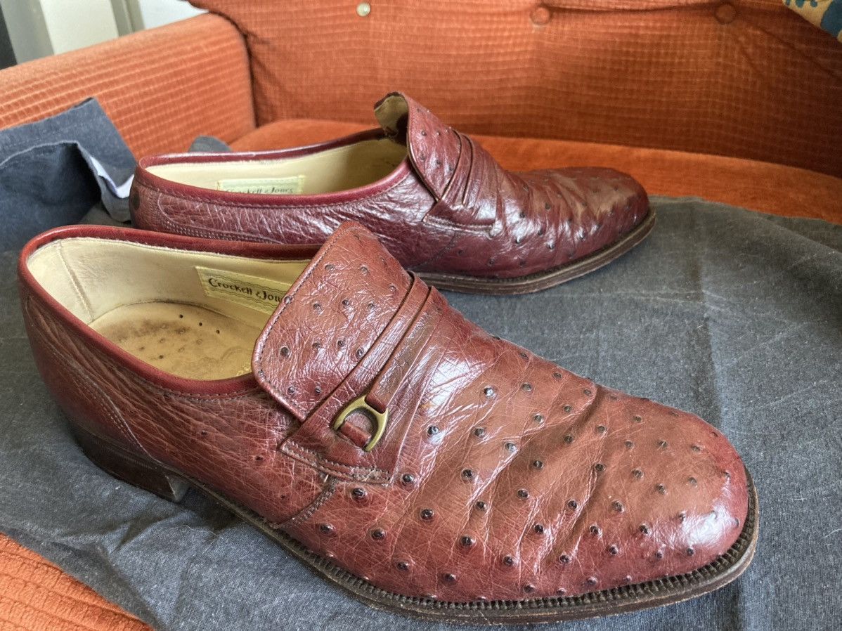 Crockett & Jones Ostrich bit loafers Grailed