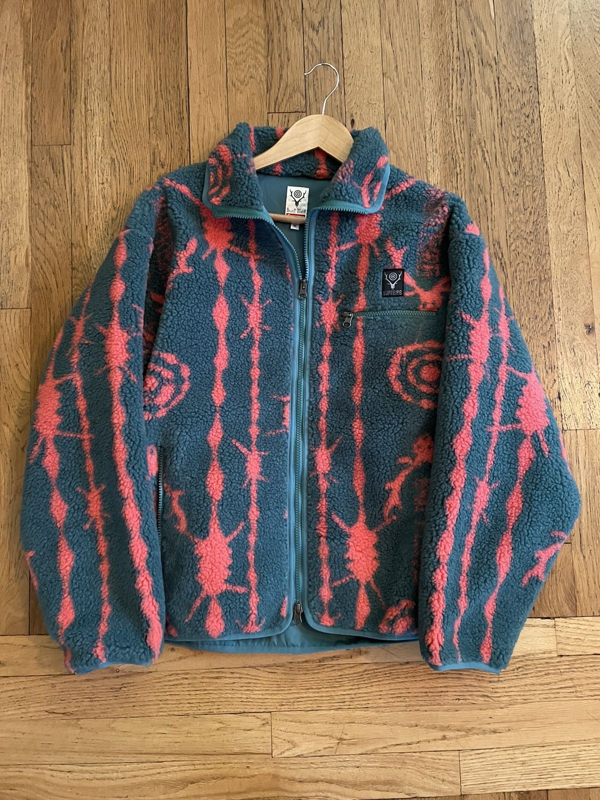 Supreme Supreme / South2 West8 Fleece Jacket Teal | Grailed