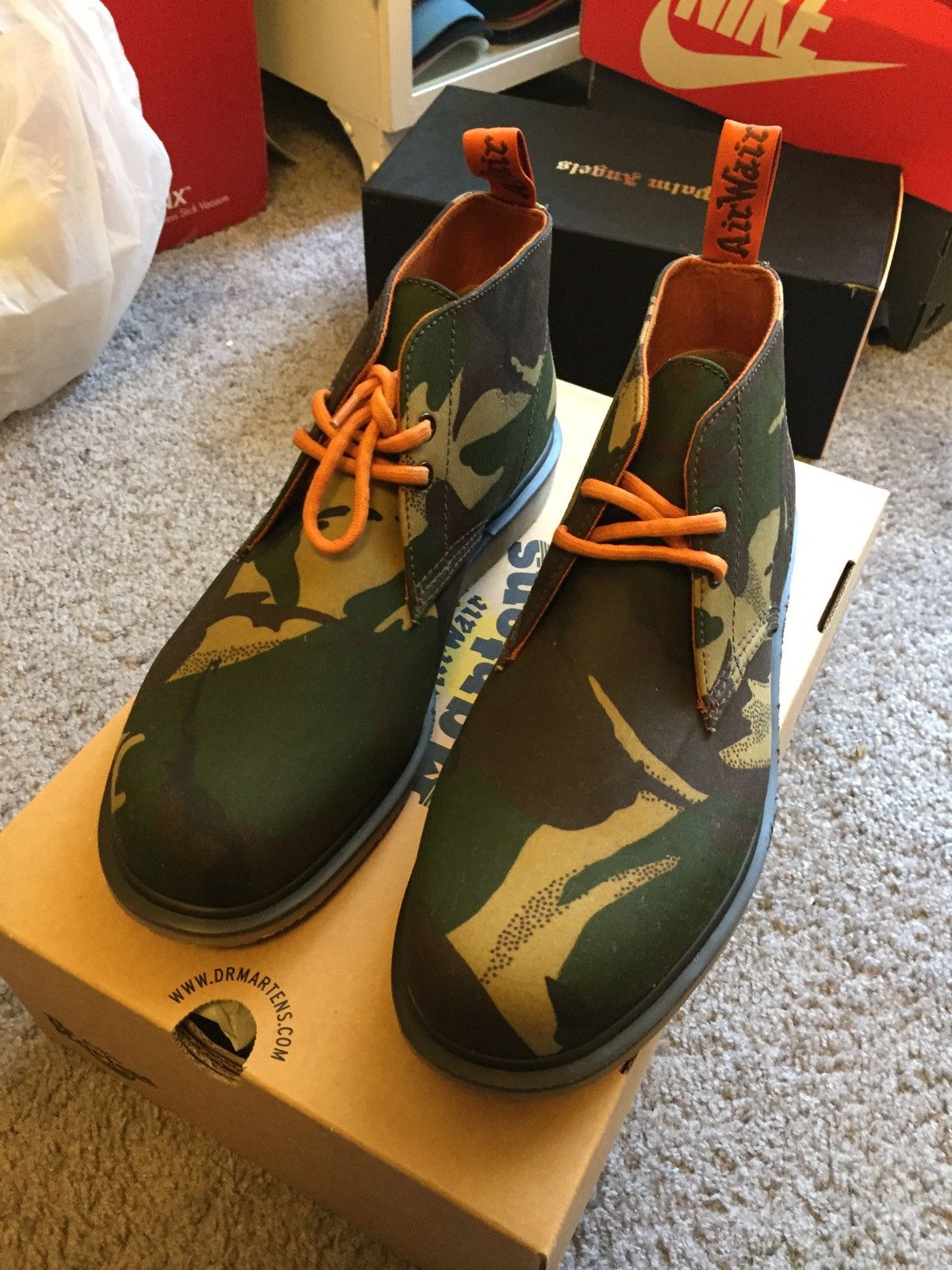 Dr. Martens Nixon Camo Canvas Wedge Boots 1 DOC DR MARTENS CAMOUFLAGE LEATHER BOOTS MADE IN ENGLAND  main image 2