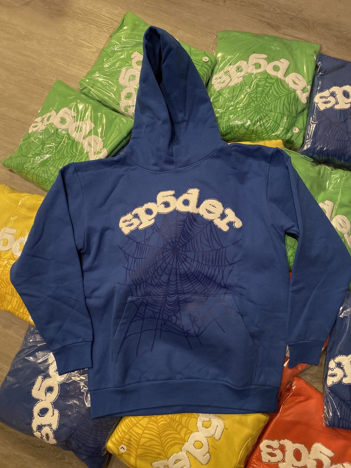 Sp5der Web Tracksuit-Sky Blue | spiderhoodie.org