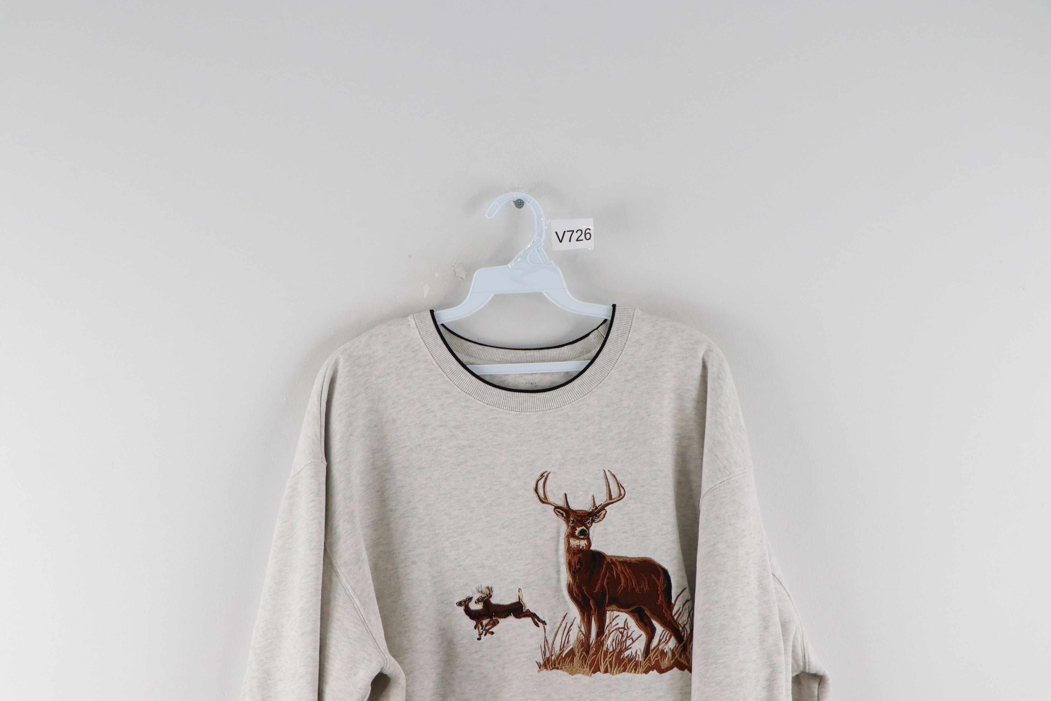 Other Vintage 90s Streetwear Deer Buck Crewneck Sweatshirt Size US XL / EU 56 / 4 - 2 Thumbnail