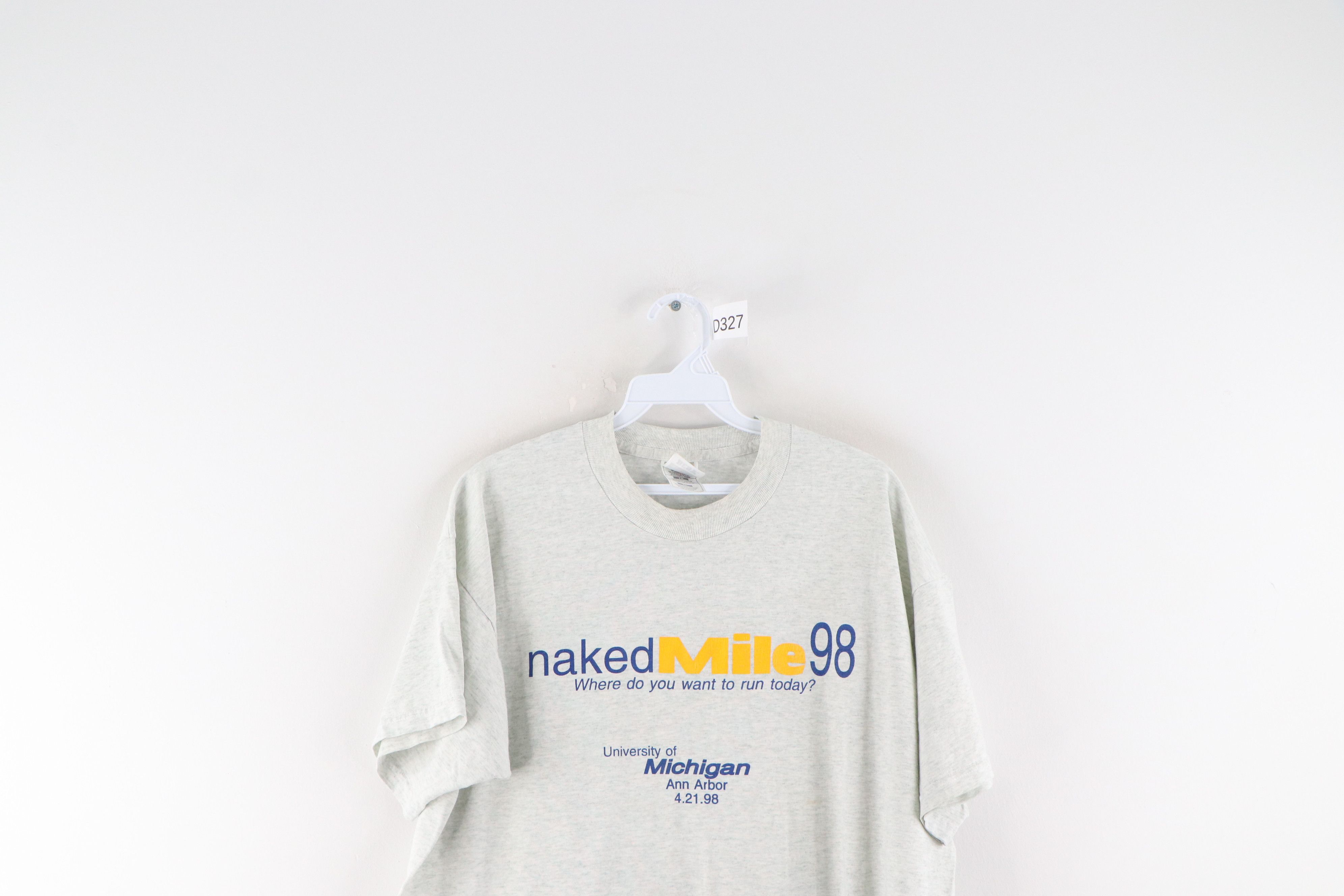 Vintage Vintage 90s University of Michigan Naked Mile 1998 T-Shirt | Grailed