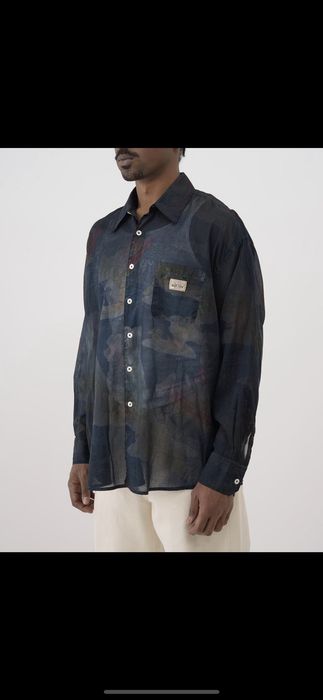 Our Legacy Our Legacy x Stussy Seven Seas Print Borrowed Shirt