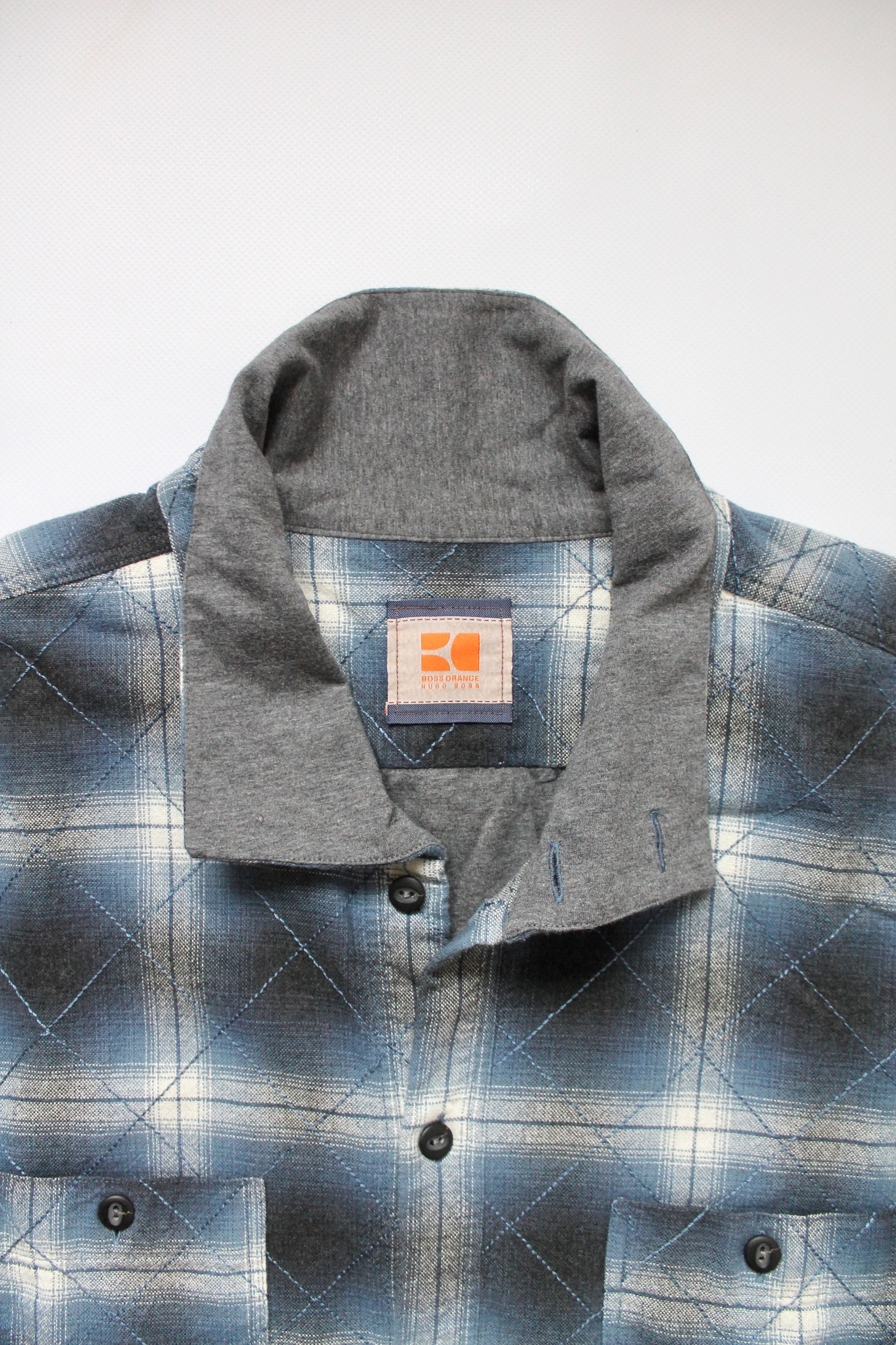 Hugo Boss HUGO BOSS Orange Overshirt 2 Layer Plaid patch Size US M / EU 48-50 / 2 - 2 Thumbnail
