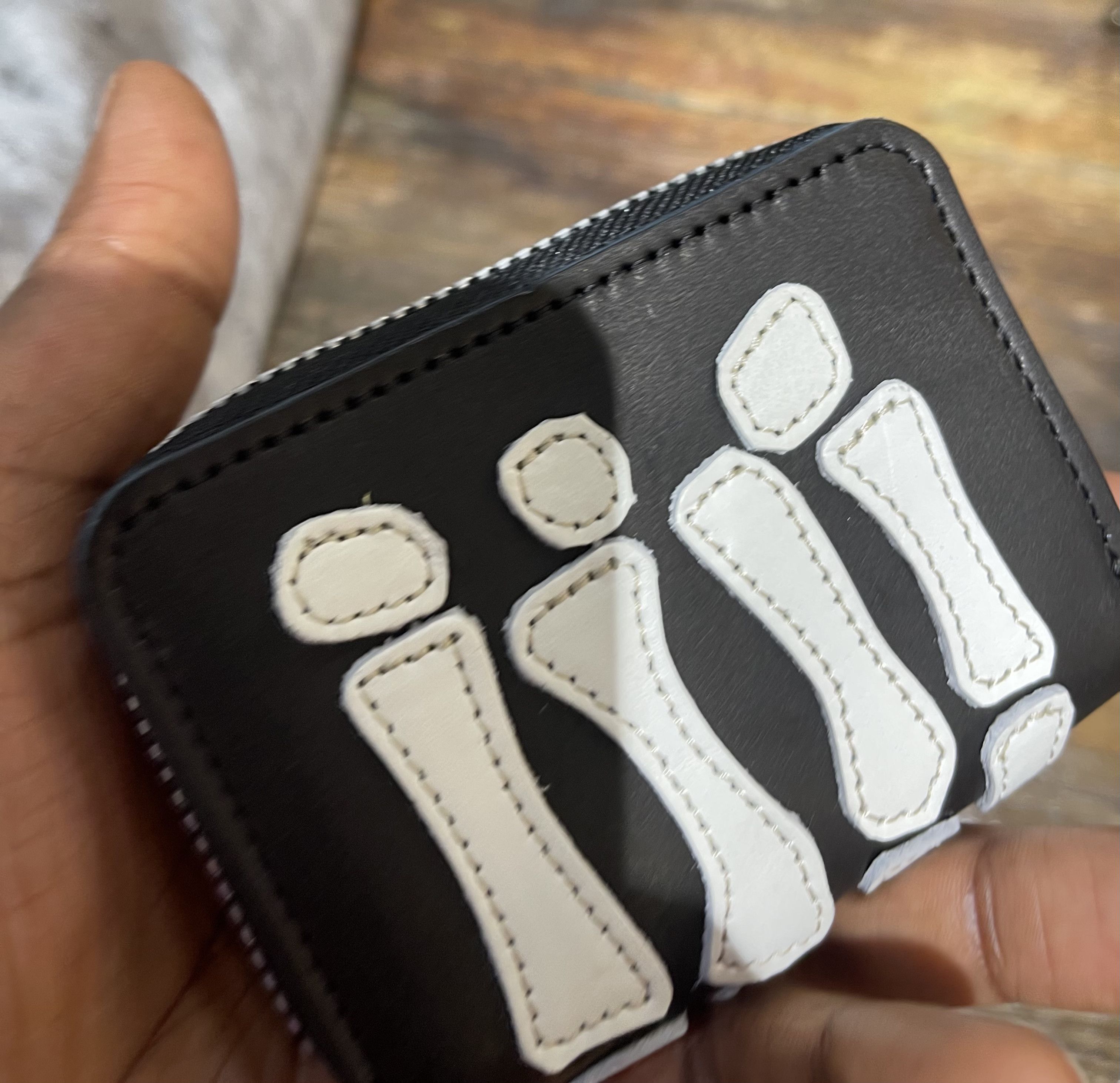 小物 kapital BONE WALLET MINI silver Kapital Mini Wallet Silver 11x8.5cm, 1 Bill Compartment