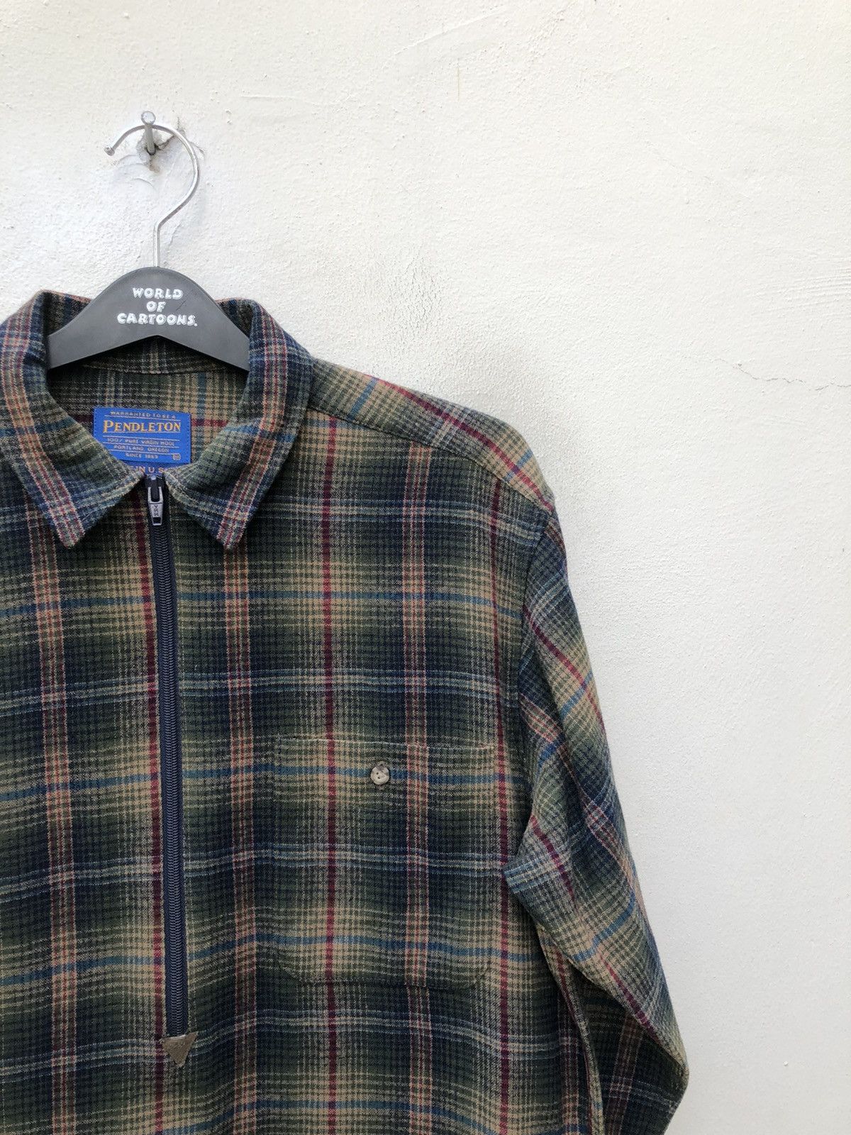 Pendleton Vintage Pendleton Usa Plaid Wool Pull Over Flannel Shirt Size US M / EU 48-50 / 2 - 4 Thumbnail