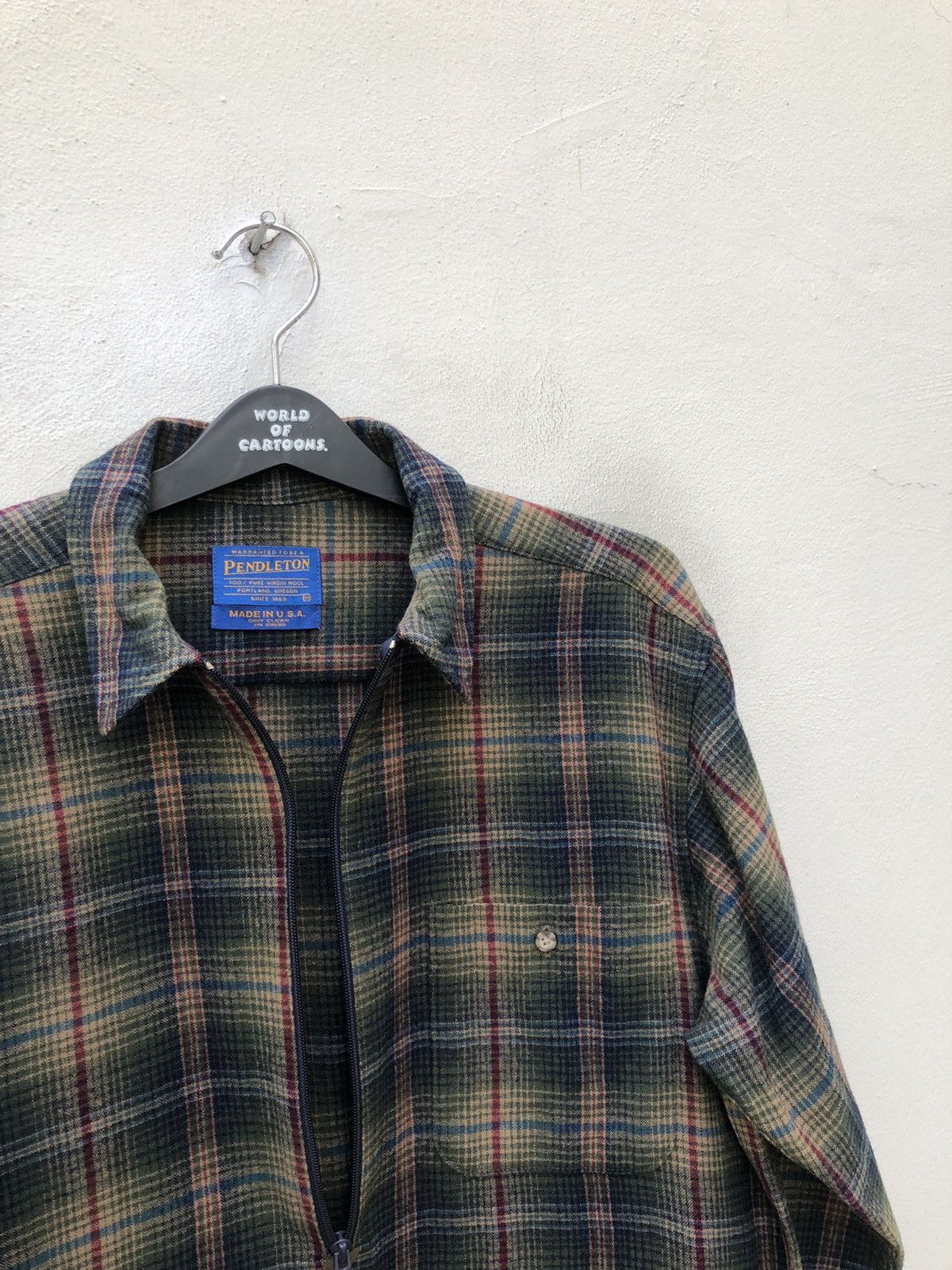 Pendleton Vintage Pendleton Usa Plaid Wool Pull Over Flannel Shirt Size US M / EU 48-50 / 2 - 6 Thumbnail