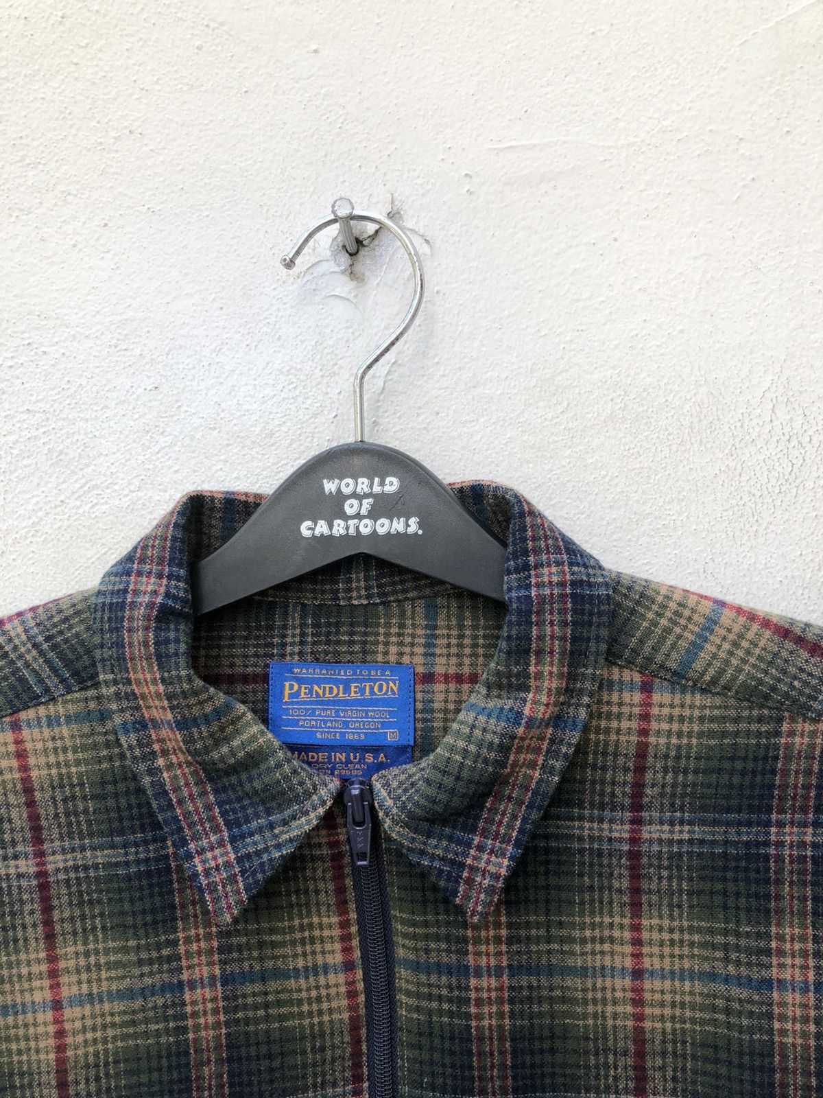 Pendleton Vintage Pendleton Usa Plaid Wool Pull Over Flannel Shirt Size US M / EU 48-50 / 2 - 5 Thumbnail