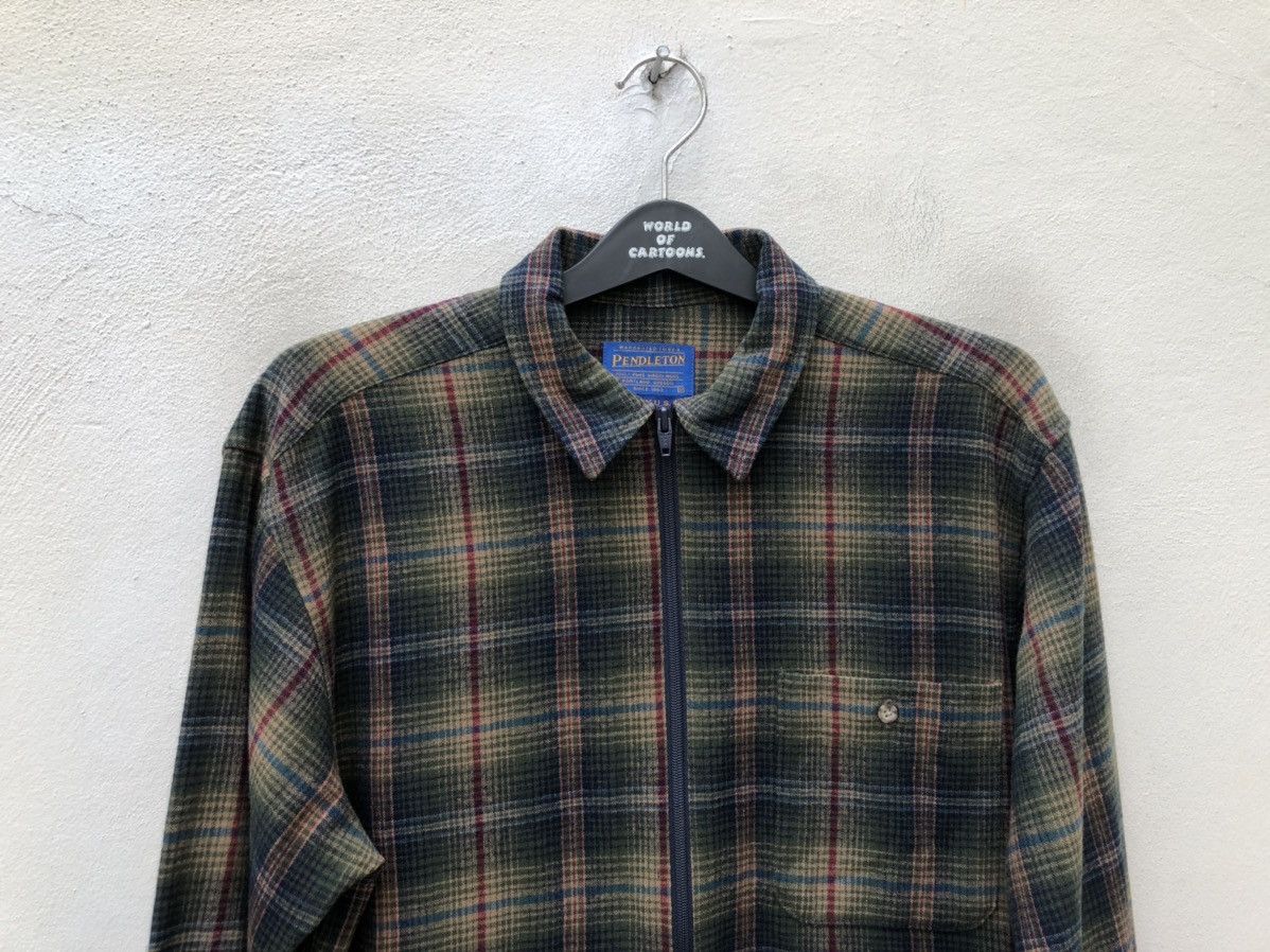 Pendleton Vintage Pendleton Usa Plaid Wool Pull Over Flannel Shirt Size US M / EU 48-50 / 2 - 2 Thumbnail