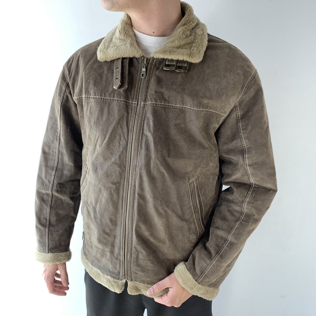 Angelo Litrico Mens Denim Jacket Vintage Retro Trucker Light
