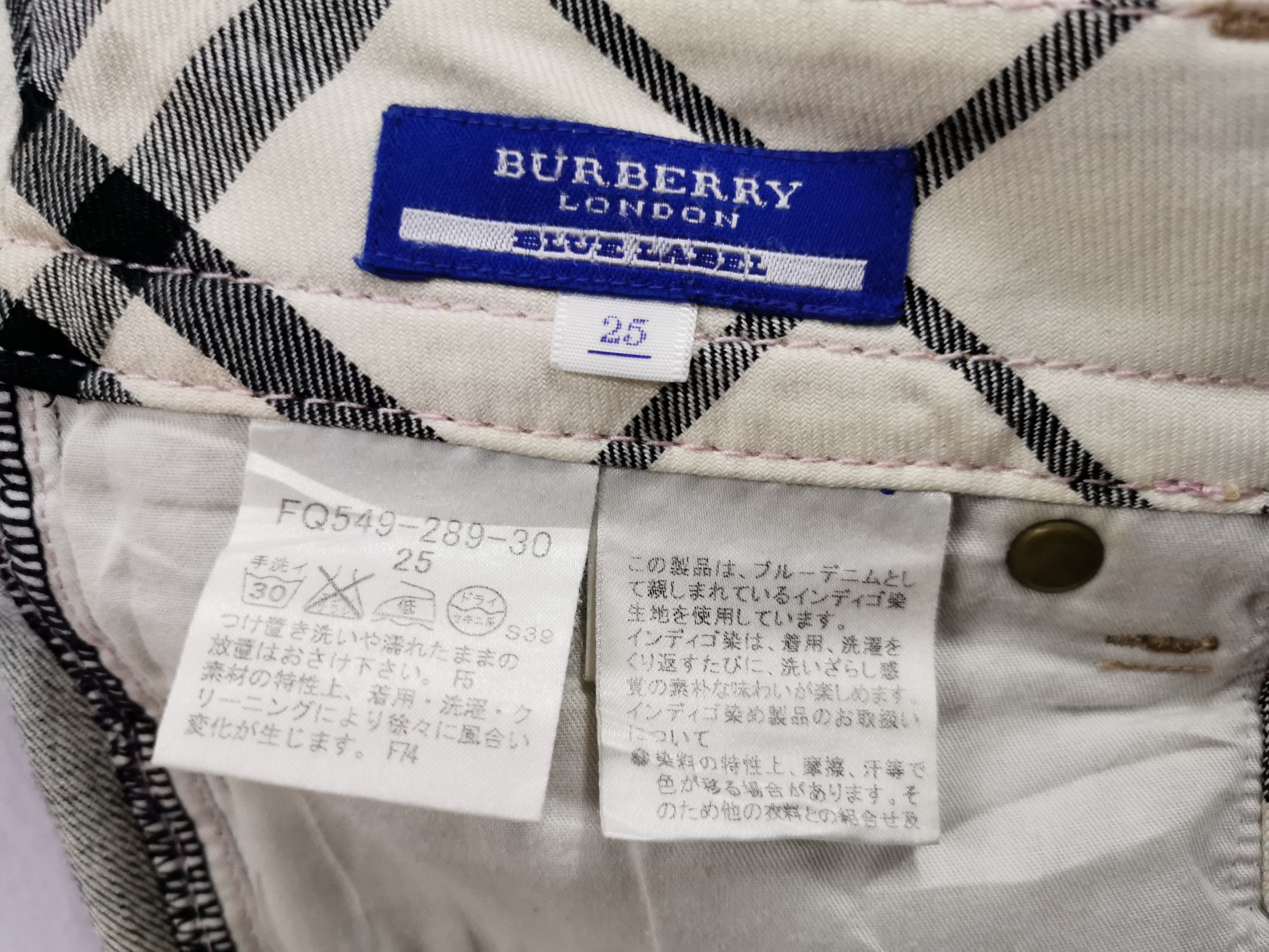 Burberry × Designer × Vintage Rare 90' Vintage Burberry London Blue Label 3Quarter Pants Size US 26 / EU 42 - 14 Thumbnail