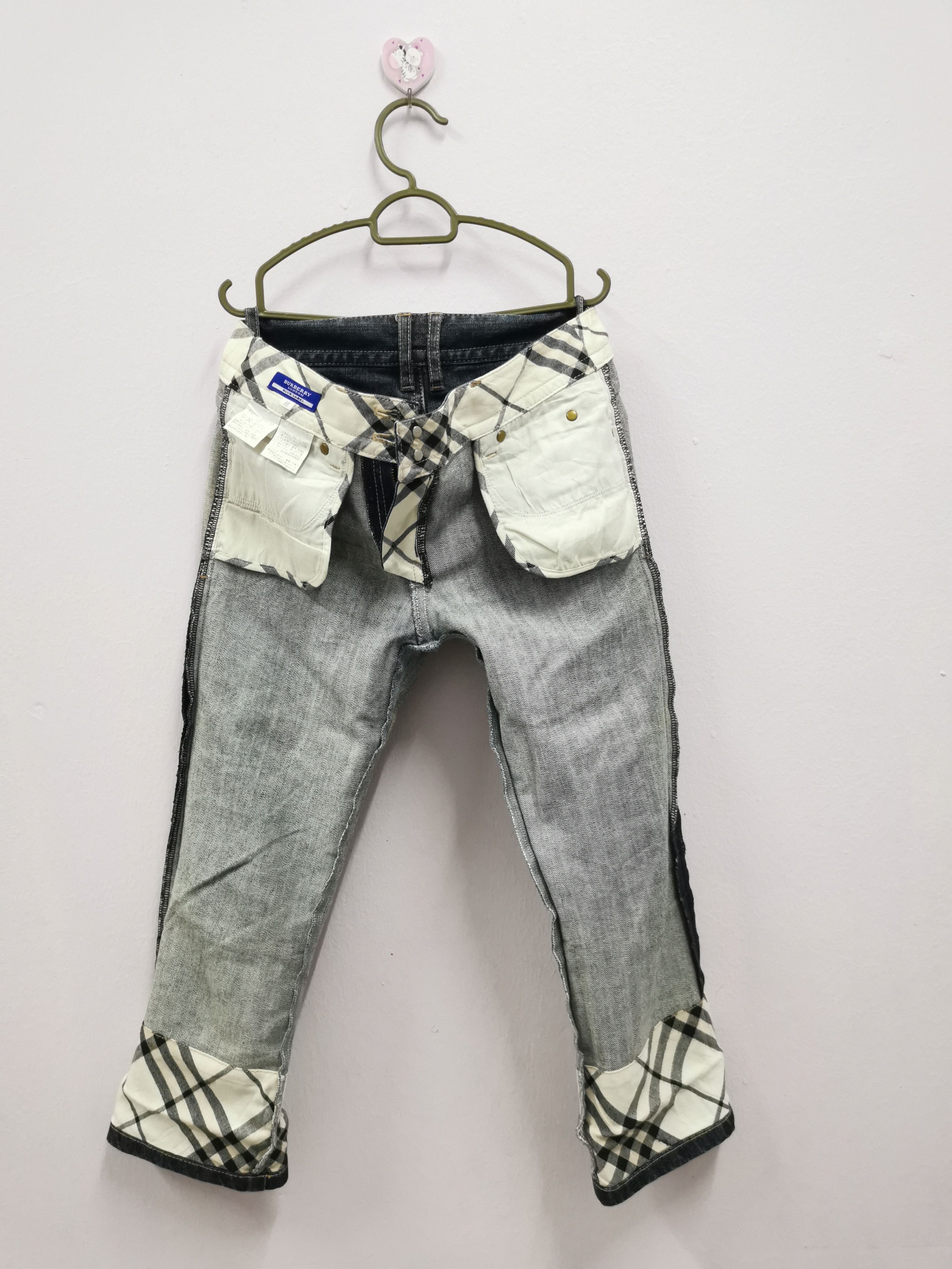 Burberry × Designer × Vintage Rare 90' Vintage Burberry London Blue Label 3Quarter Pants Size US 26 / EU 42 - 17 Thumbnail