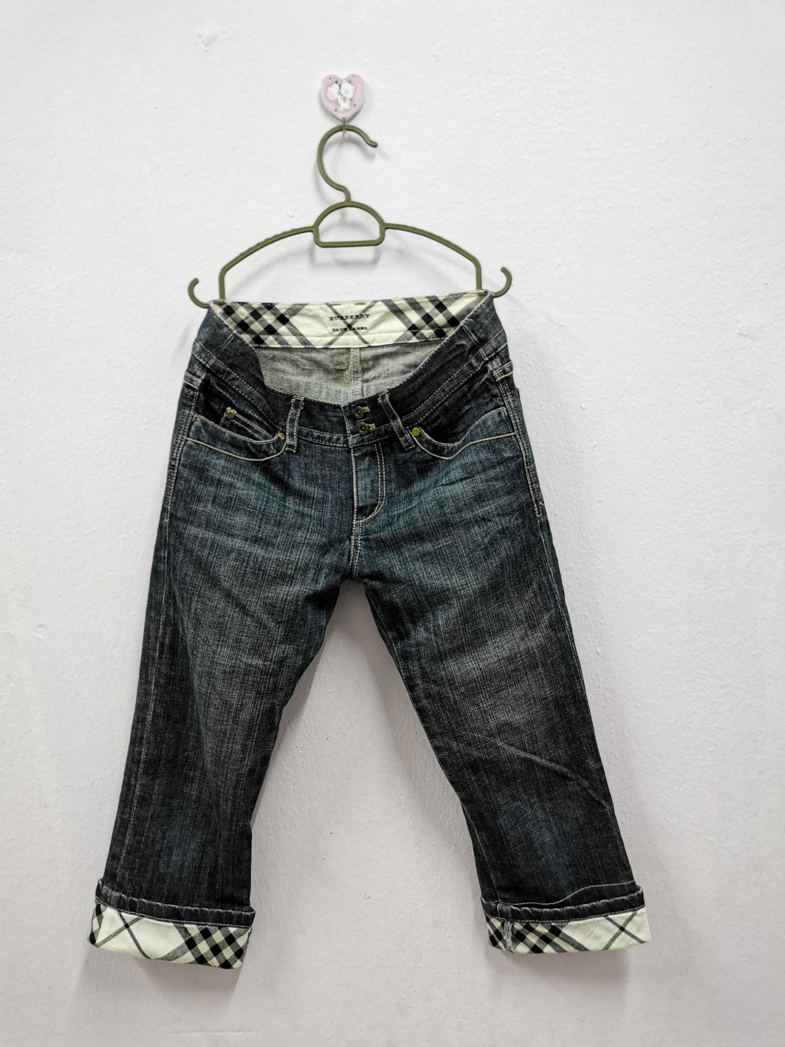 Burberry × Designer × Vintage Rare 90' Vintage Burberry London Blue Label 3Quarter Pants Size US 26 / EU 42 - 1 Thumbnail