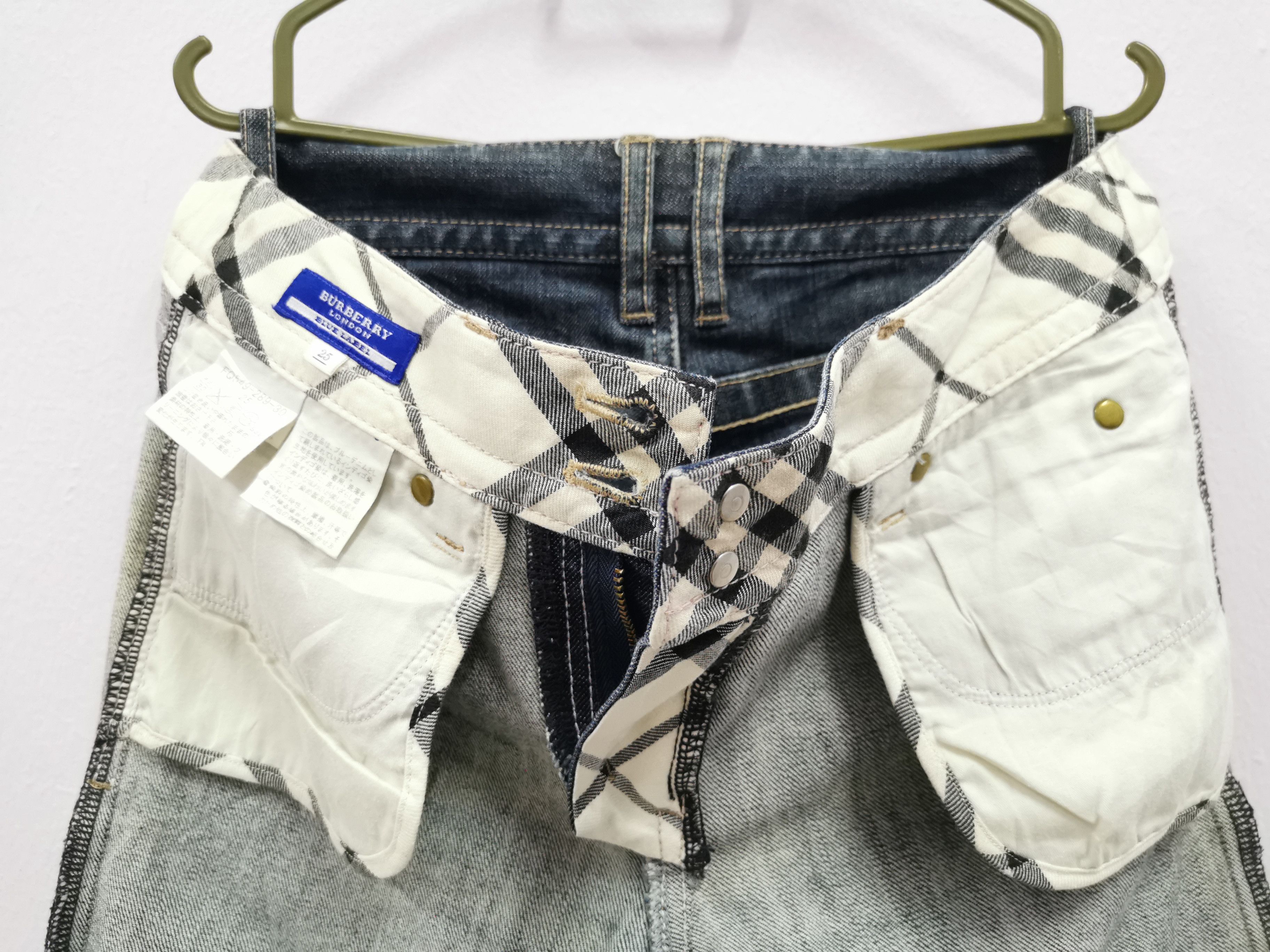 Burberry × Designer × Vintage Rare 90' Vintage Burberry London Blue Label 3Quarter Pants Size US 26 / EU 42 - 15 Thumbnail