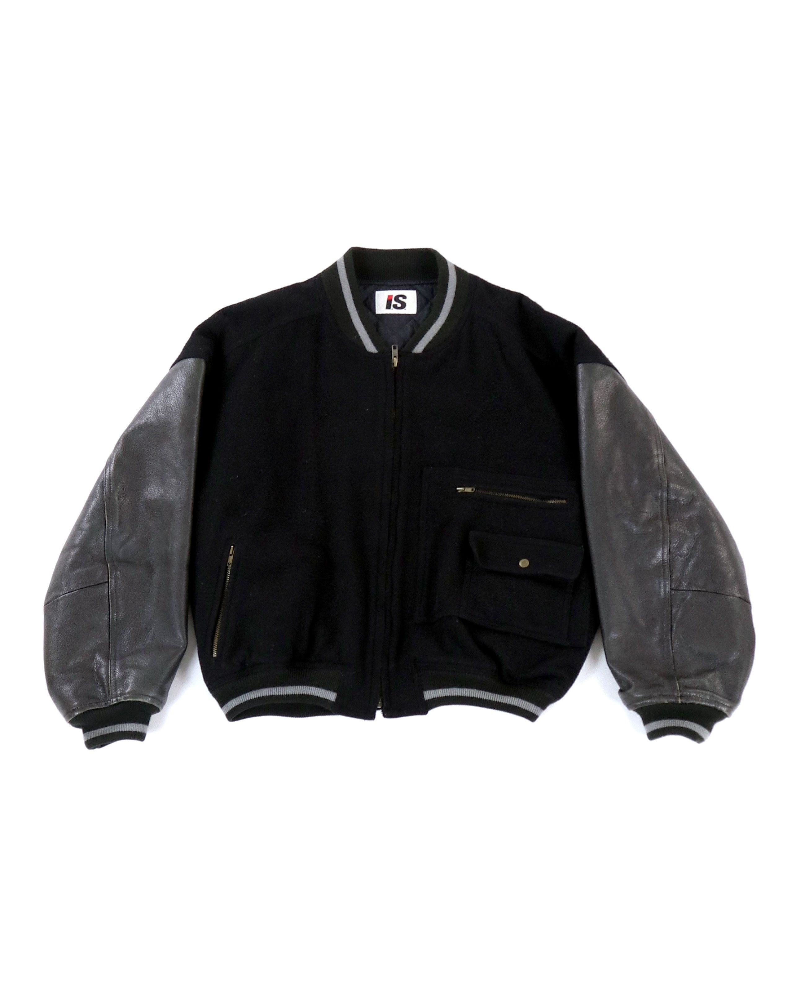 人気ブラドン Miyake Issey I.S. Grailed | Jacket Varsity Sleeve Leather Sport ジャケット・アウター