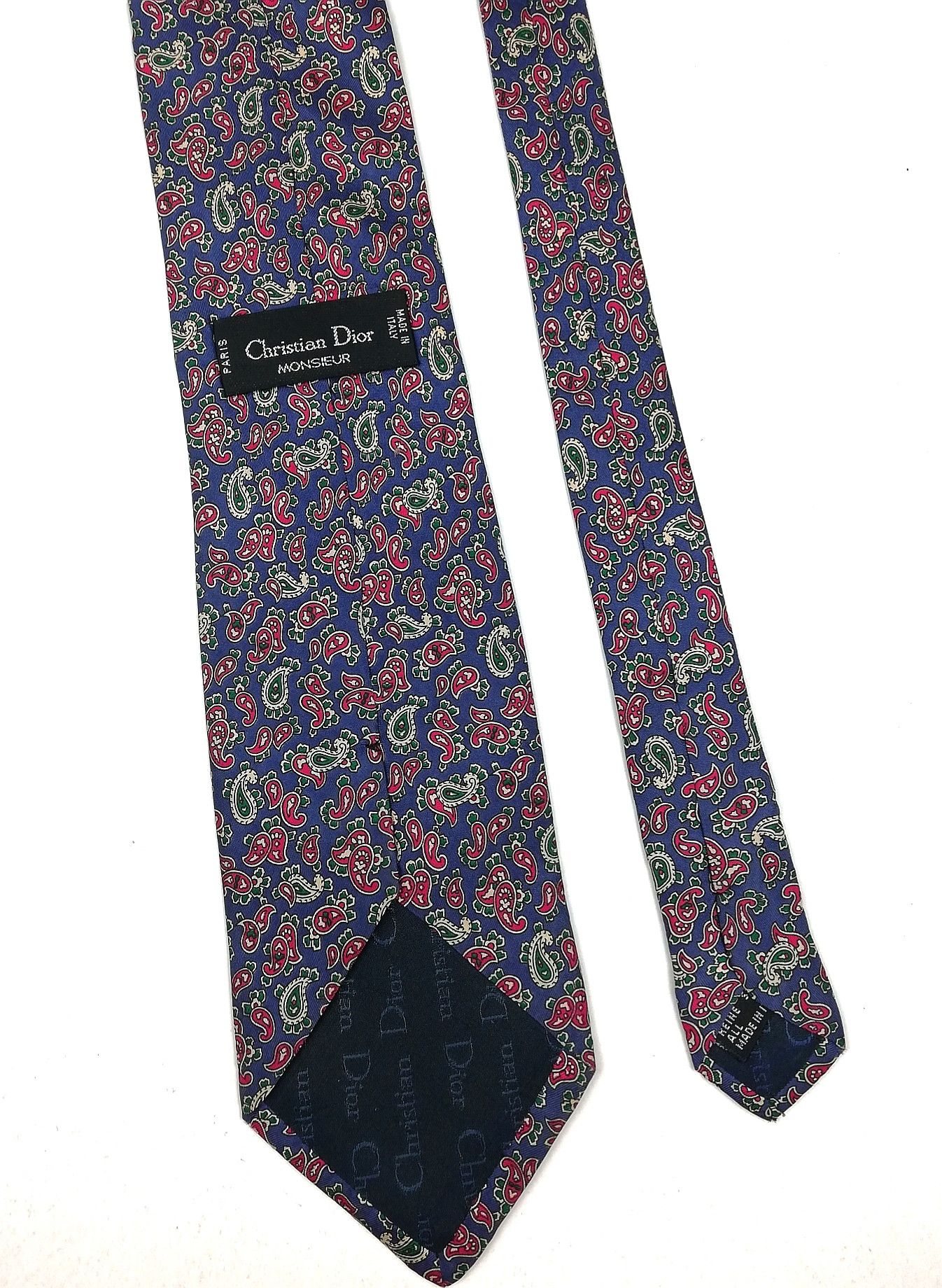 Christian Dior Monsieur Authentic Christian Dior Monsieur Paisley Design Silk Tie Size ONE SIZE - 7 Thumbnail