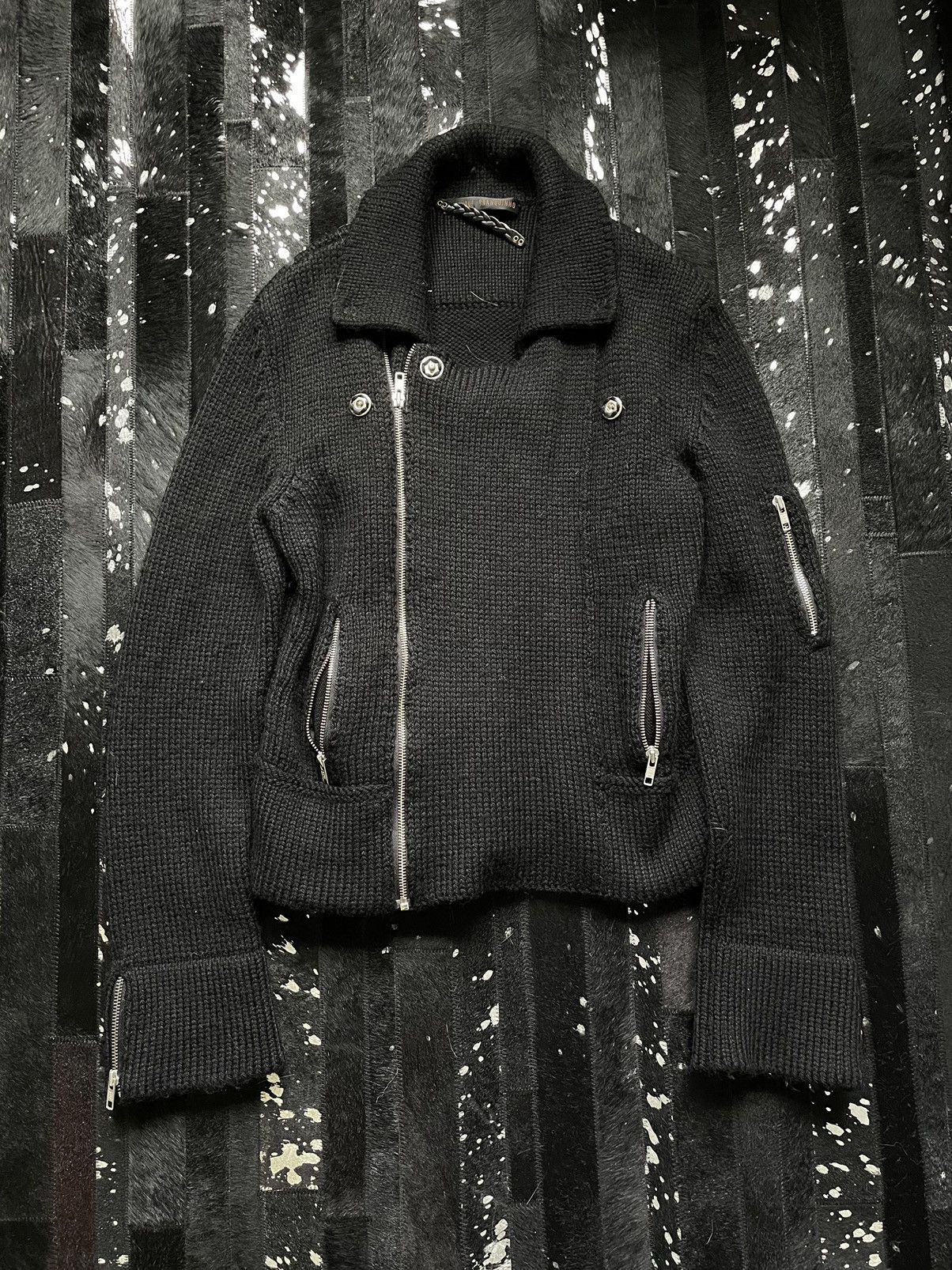 Veronique Branquinho A/W 04 “Twin Peaks” Cord Knit Moto Jacket