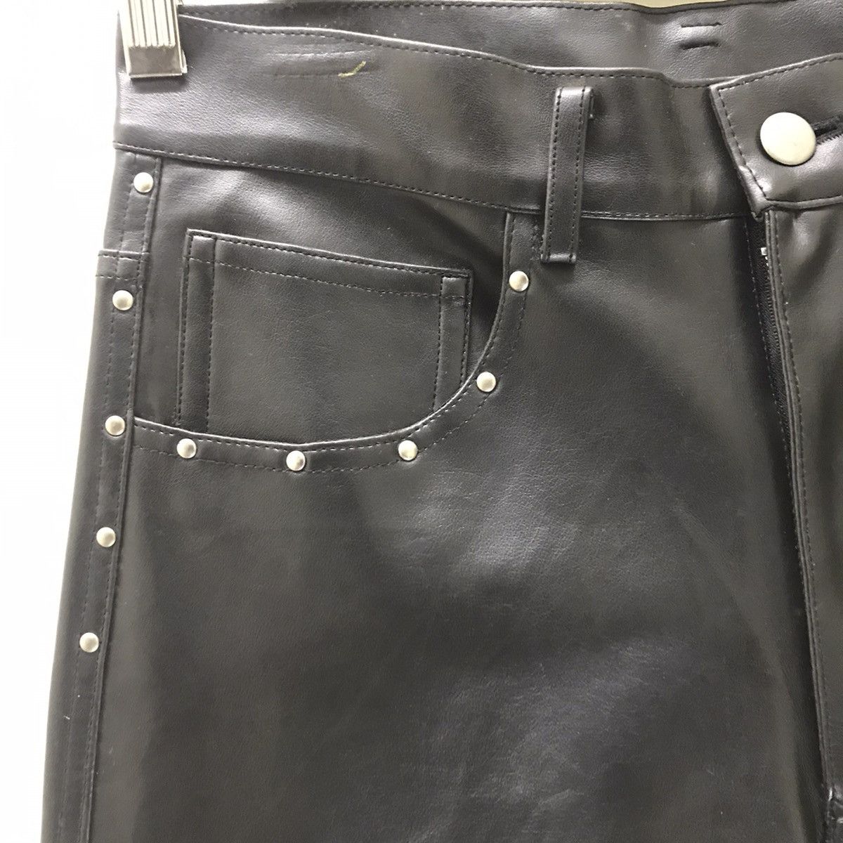 Japanese Brand Japanese Designer Bonskip PU Leather Pants Straight cut Size US 28 / EU 44 - 4 Thumbnail