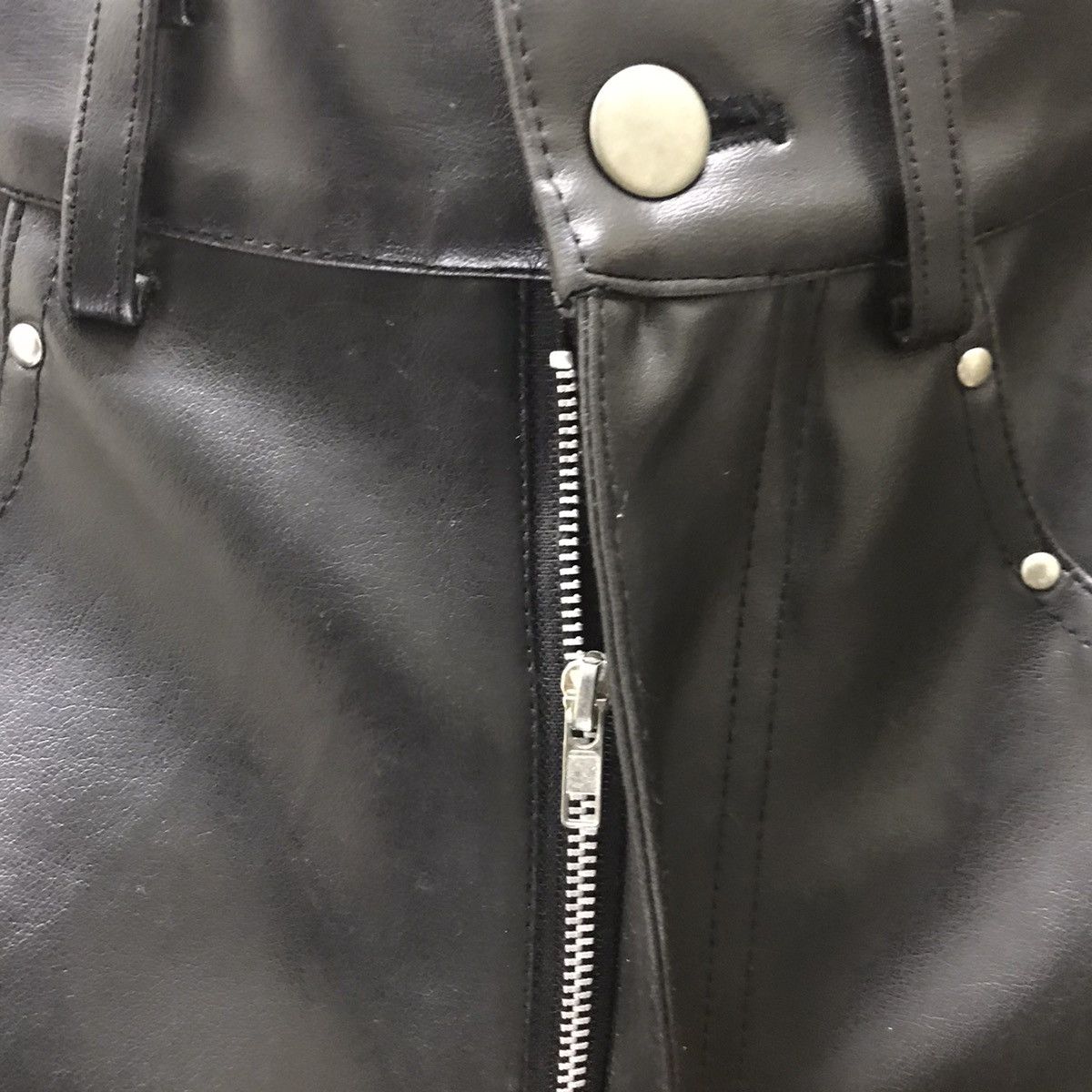 Japanese Brand Japanese Designer Bonskip PU Leather Pants Straight cut Size US 28 / EU 44 - 10 Thumbnail