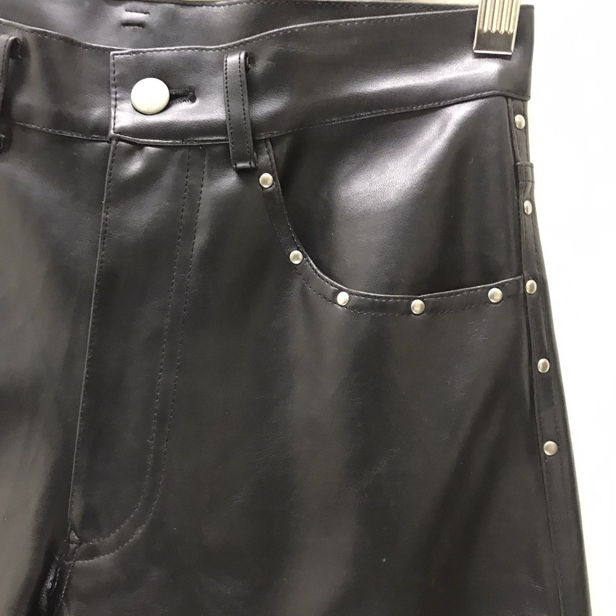 Japanese Brand Japanese Designer Bonskip PU Leather Pants Straight cut Size US 28 / EU 44 - 5 Thumbnail