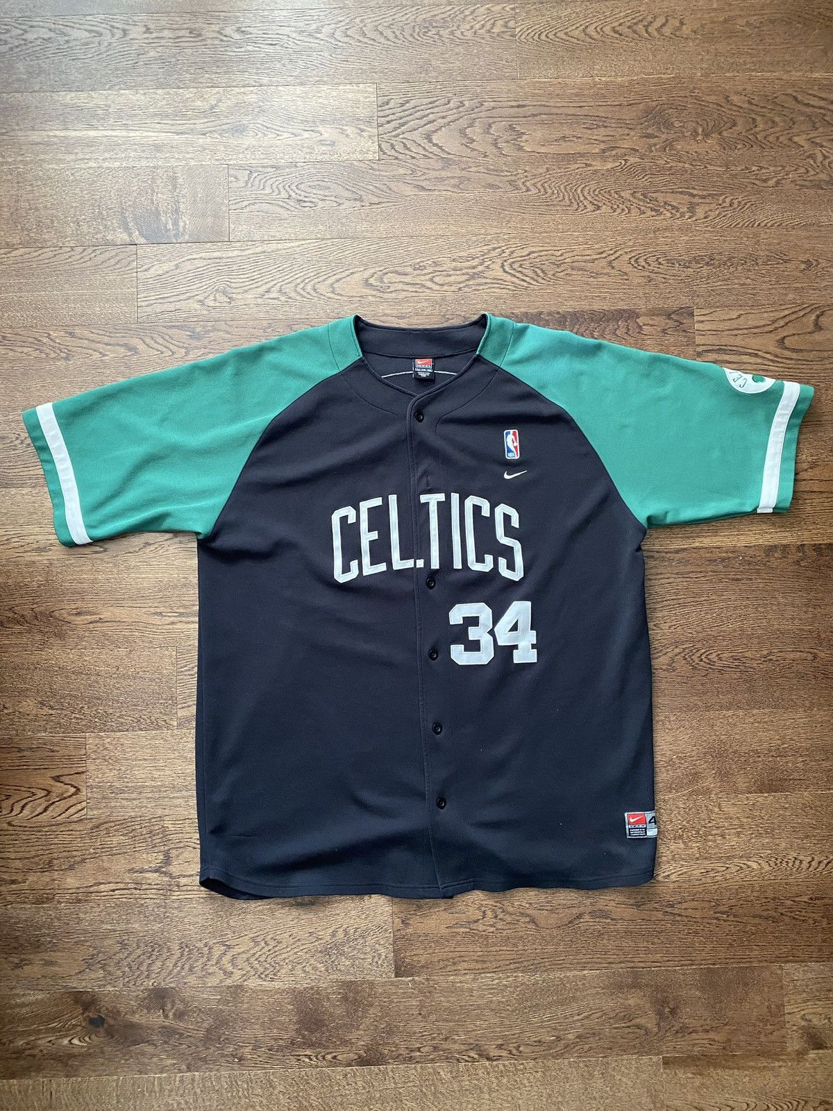 Vintage Nike Boston Celtics Paul Pierce Button Up Warm Up