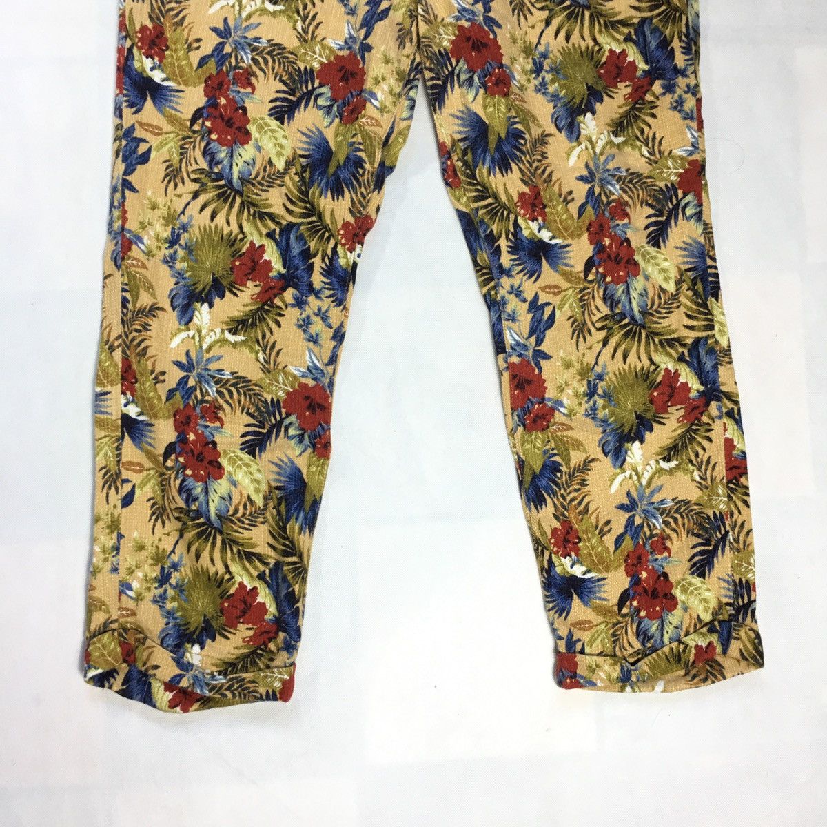Japanese Brand × RAGEBLUE Rageblue Cotton Hemp Blend Cropped Floral Pant Size US 32 / EU 48 - 4 Thumbnail