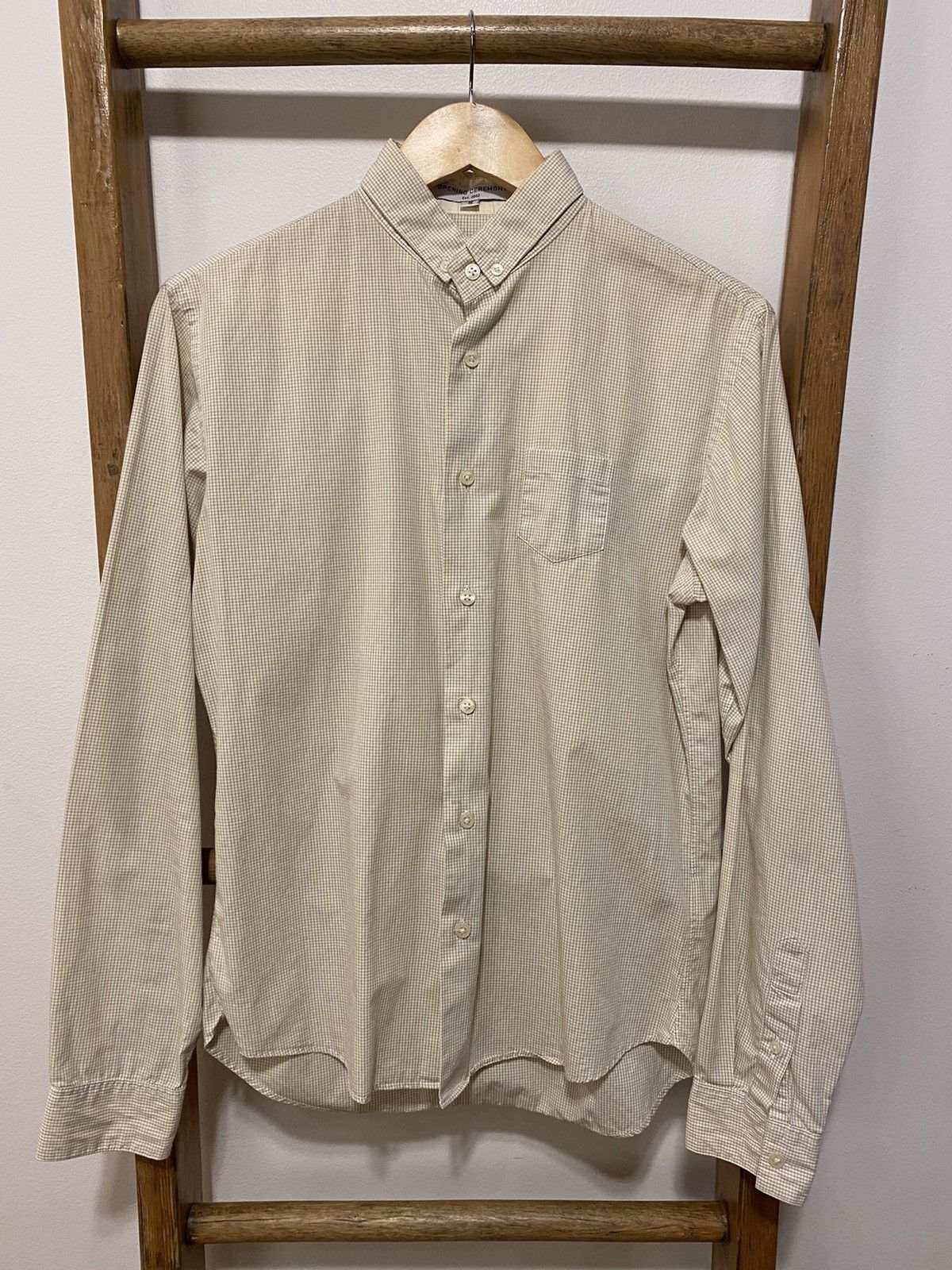 Opening Ceremony Beige Check Opening Ceremony Shirt Size US S / EU 44-46 / 1 - 1 Thumbnail