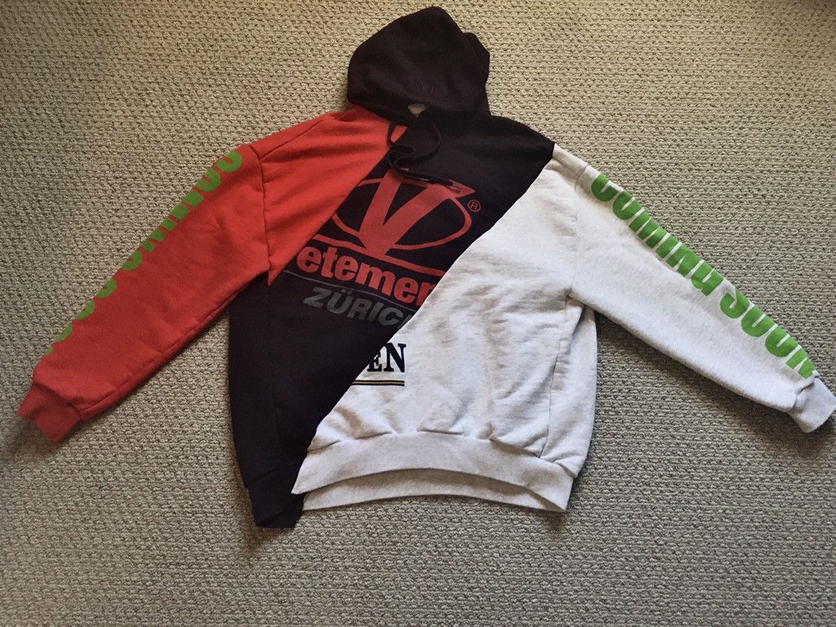 Vetements SS18 Zurich Reconstructed Split Hoodie | Grailed