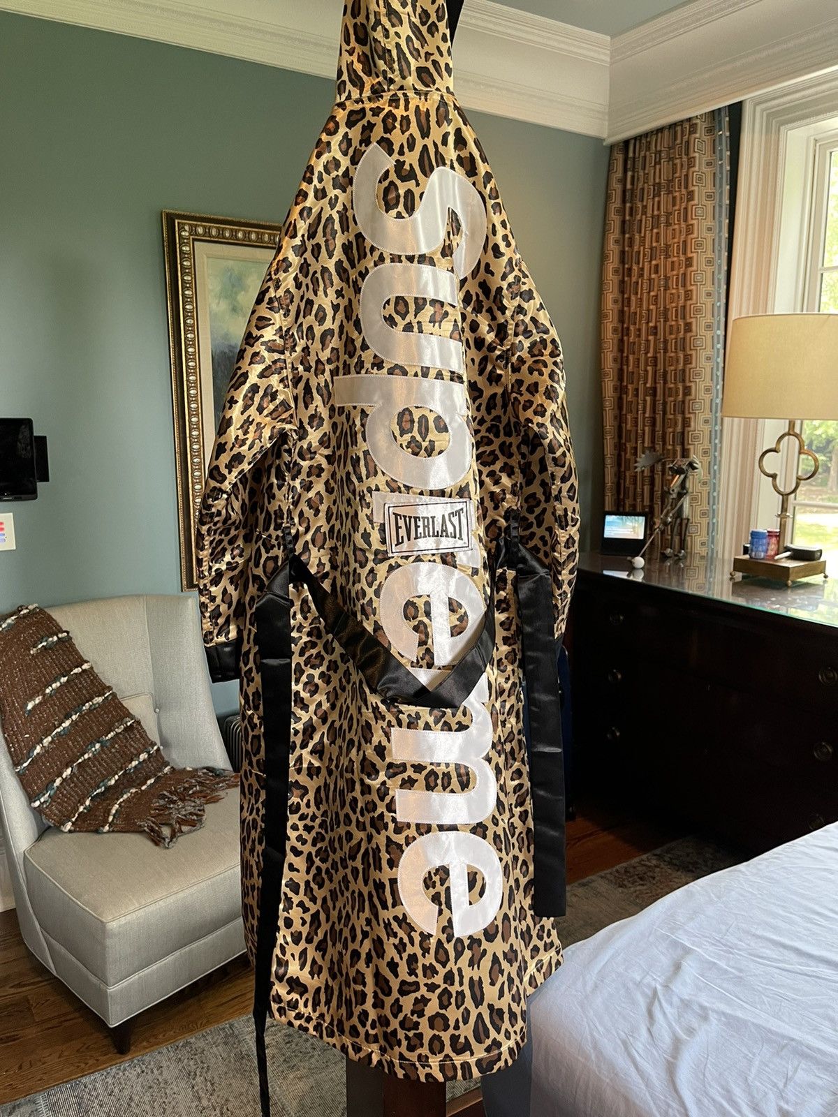 Supreme Everlast Satin Hooded Boxing Robe (FW17) - $168