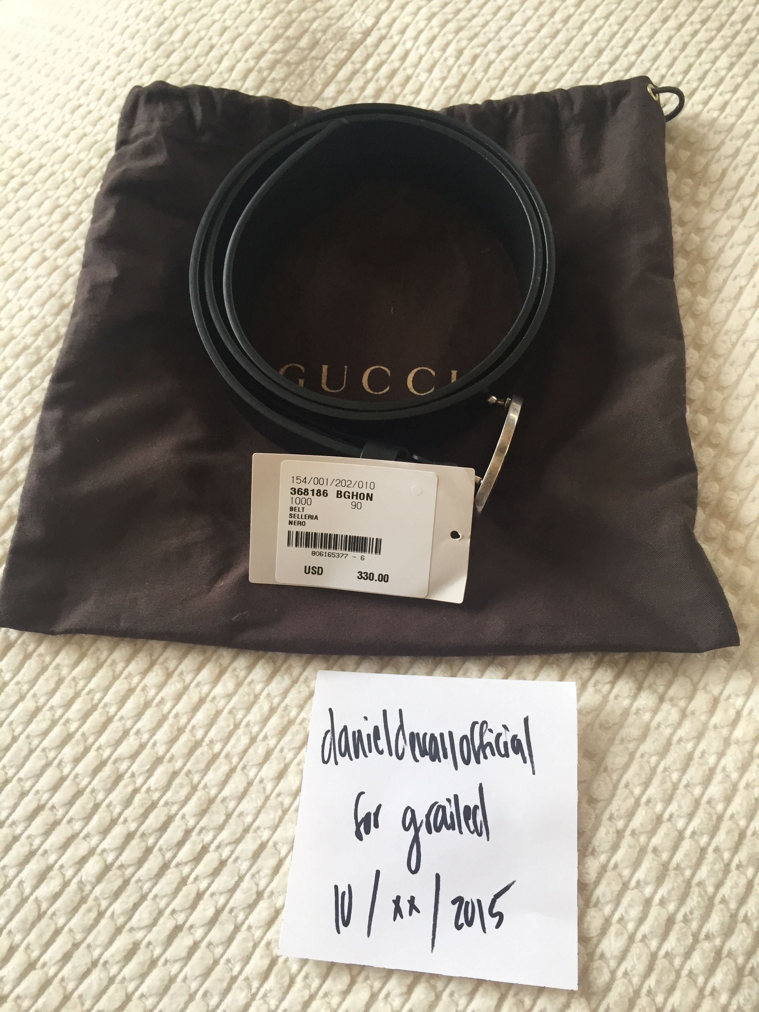 Gucci Small Buckle Black Belt | Grailed