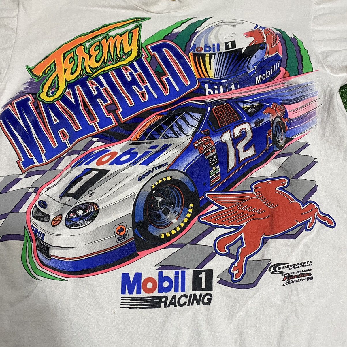 Buy Vintage 98' NASCAR Jeremy Mayfield Short sleeve t-shirt SIZE XXL