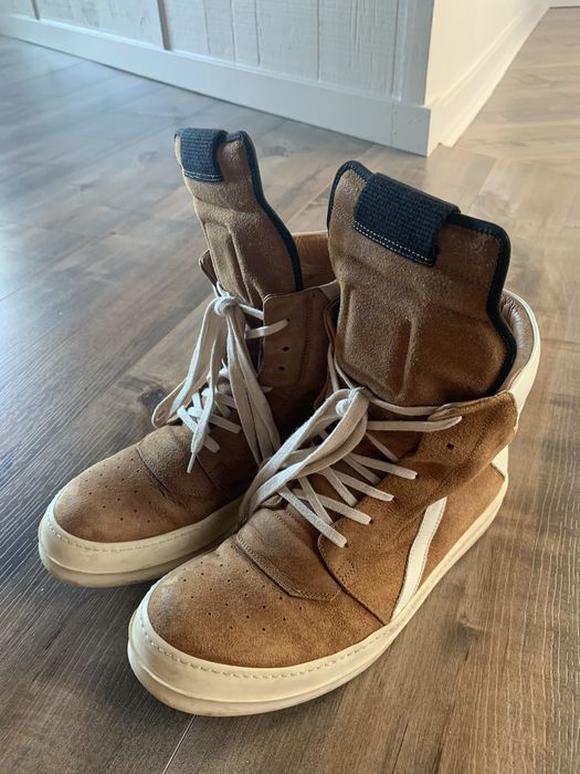 Rick Owens Rick Owens Geobaskets Suede / Reversed Leather | Grailed