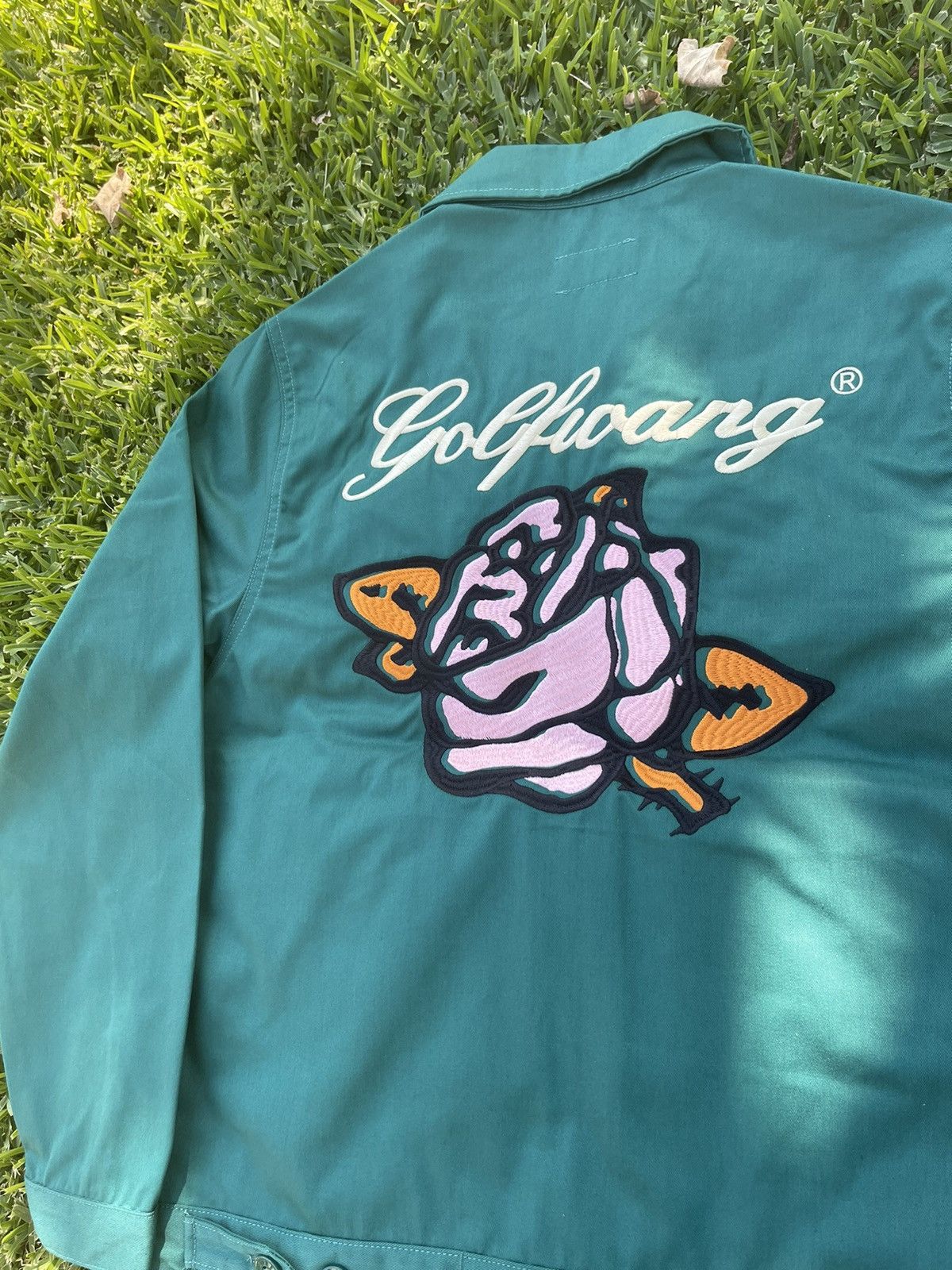 Golf Wang Golf wang embroidered rose work jacket size small in green |  Grailed