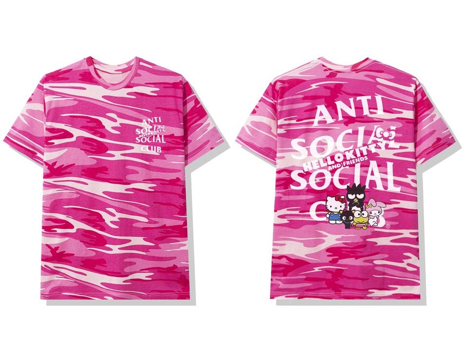 Anti Social Social Club DS Sanrio Hello Kitty friends x ASSC Pink