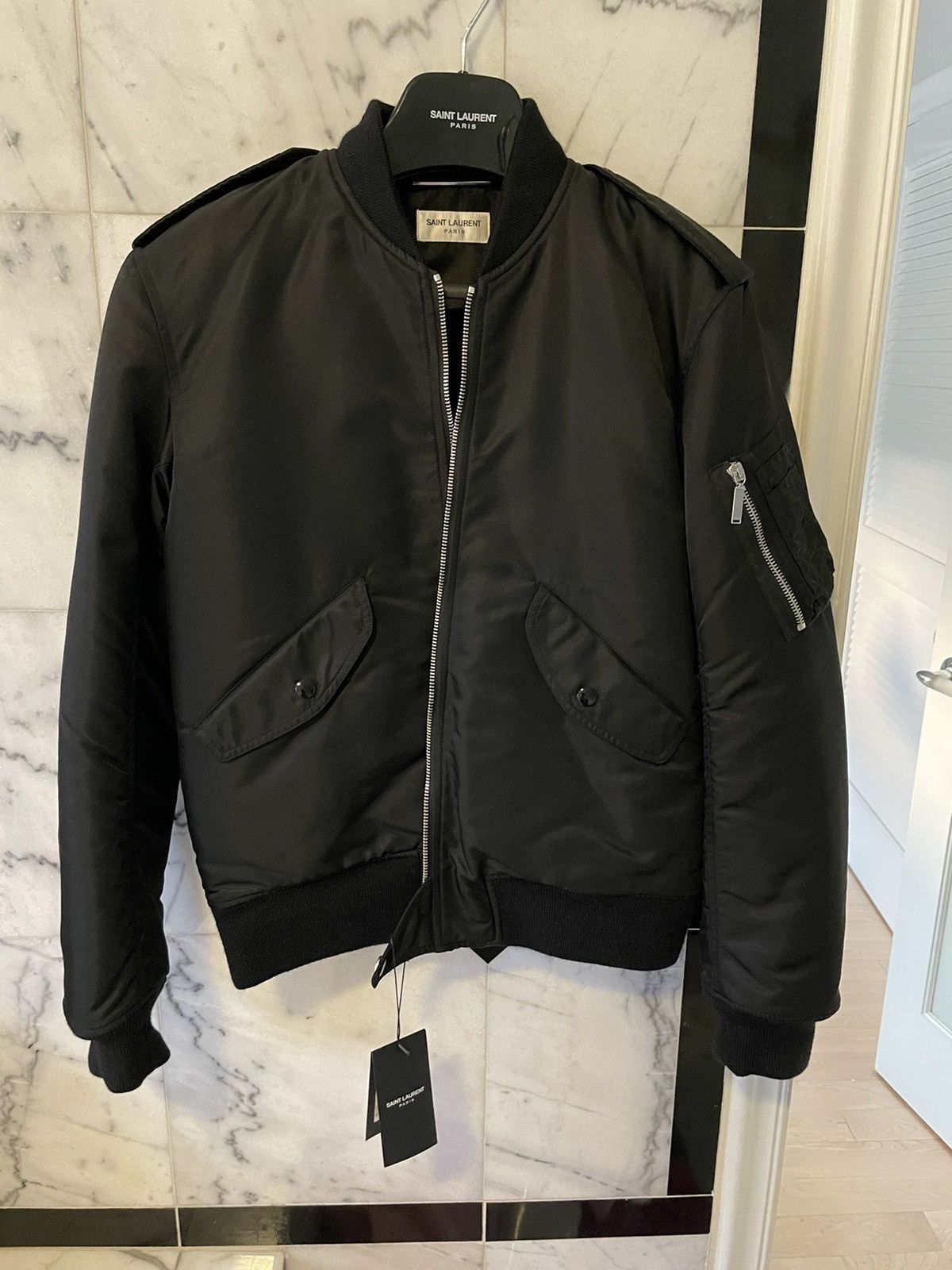 saint laurent paris ボンバージャケット ma-1｜メンズ