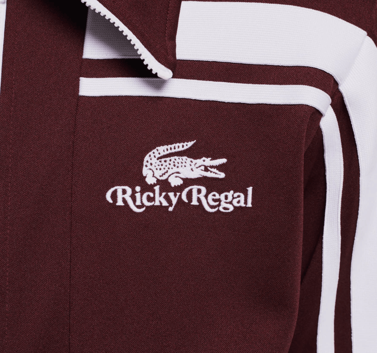 Lacoste Lacoste X Ricky Regal Contrast Striped Pique Zip Jacket Size US XL / EU 56 / 4 - 2 Thumbnail